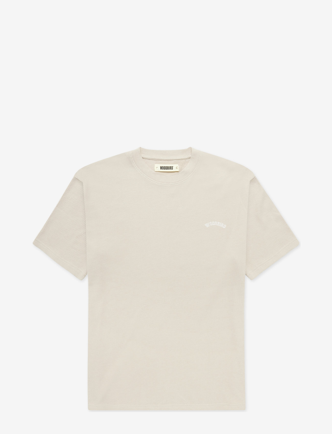 Woodbird - WBBaine Waffel Tee - kortärmade t-shirts - taupe brown - 1