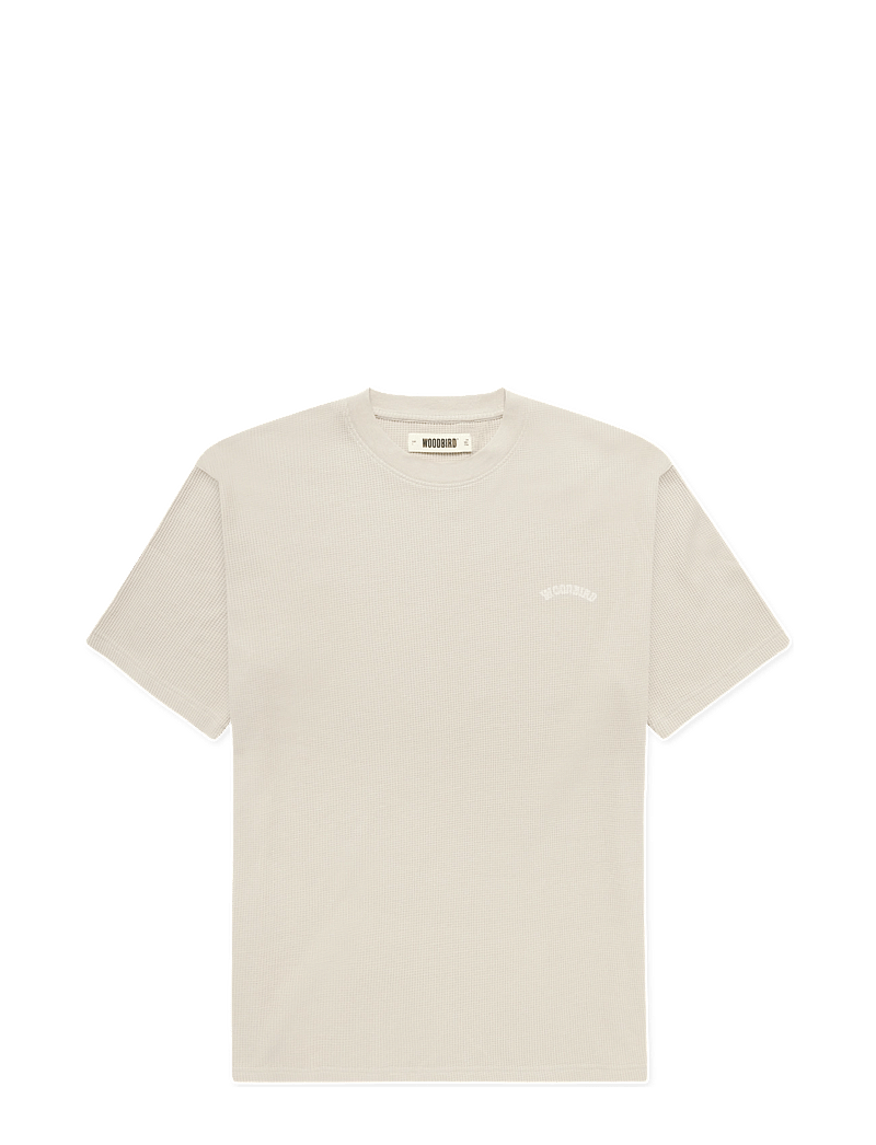 Woodbird - WBBaine Waffel Tee - kortärmade t-shirts - taupe brown - 1