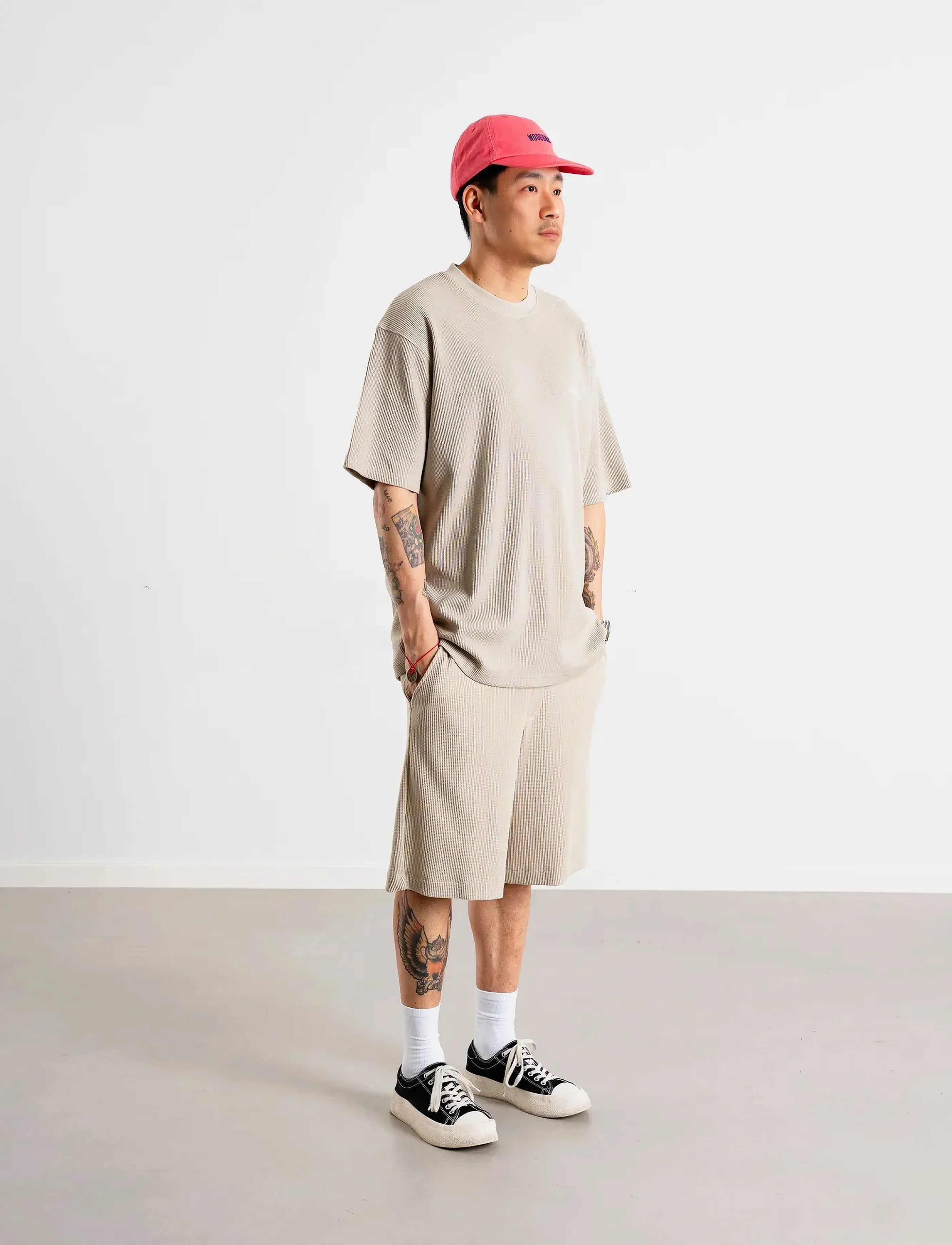 Woodbird - WBBaine Waffel Tee - taupe brown - 2