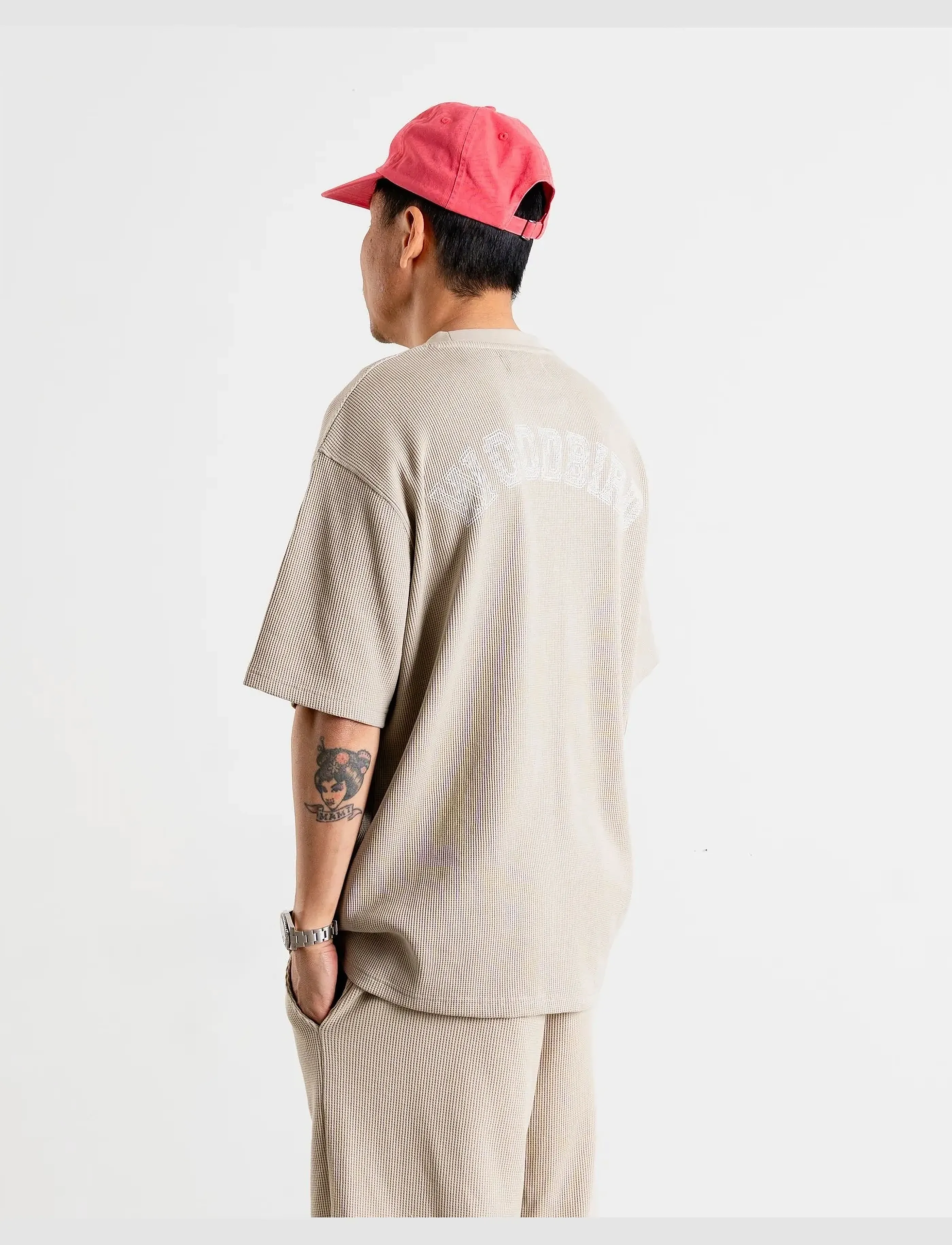 Woodbird - WBBaine Waffel Tee - taupe brown - 3