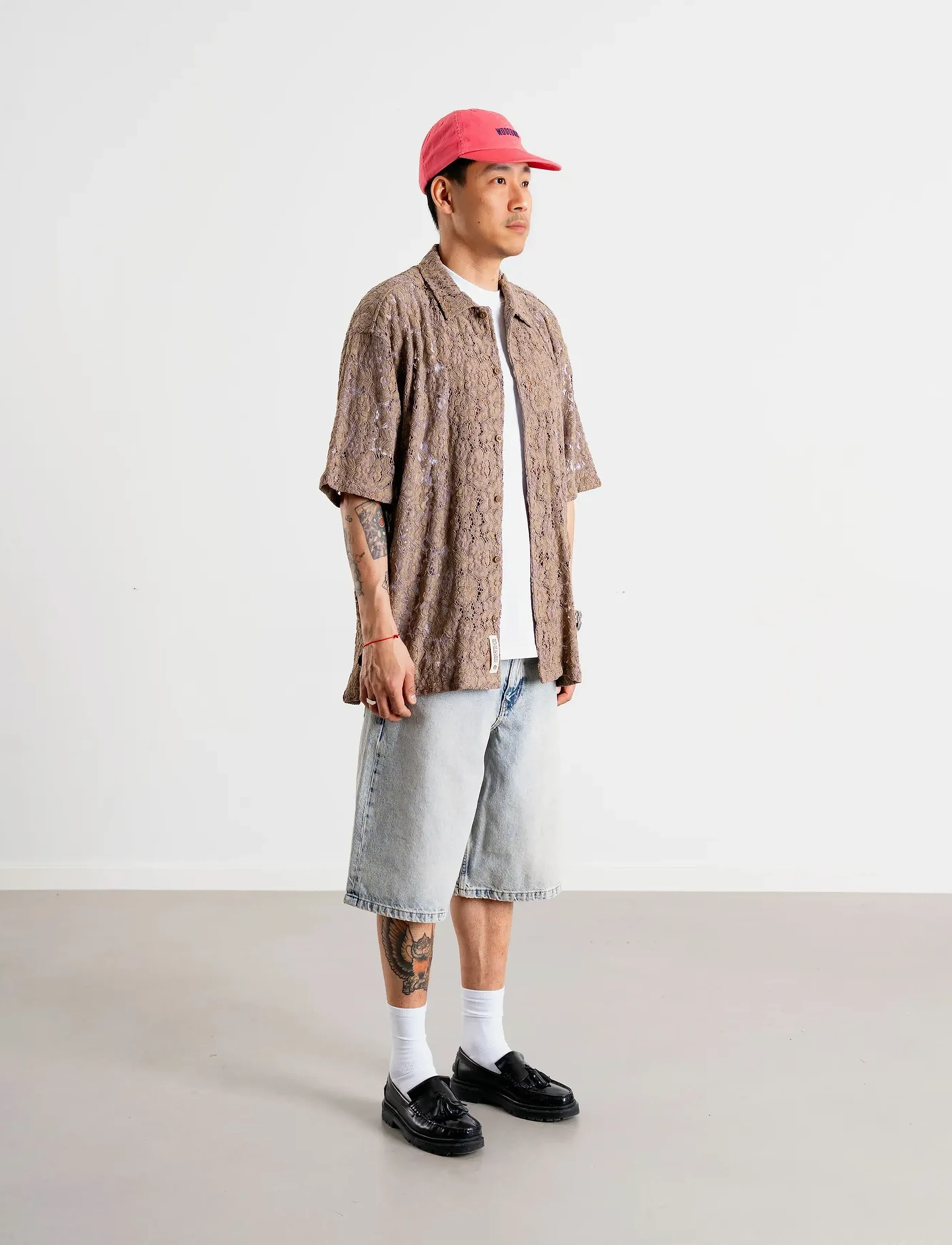 Woodbird - WBBanks Flow Shirt - lyhythihaiset kauluspaidat - taupe brown - 2