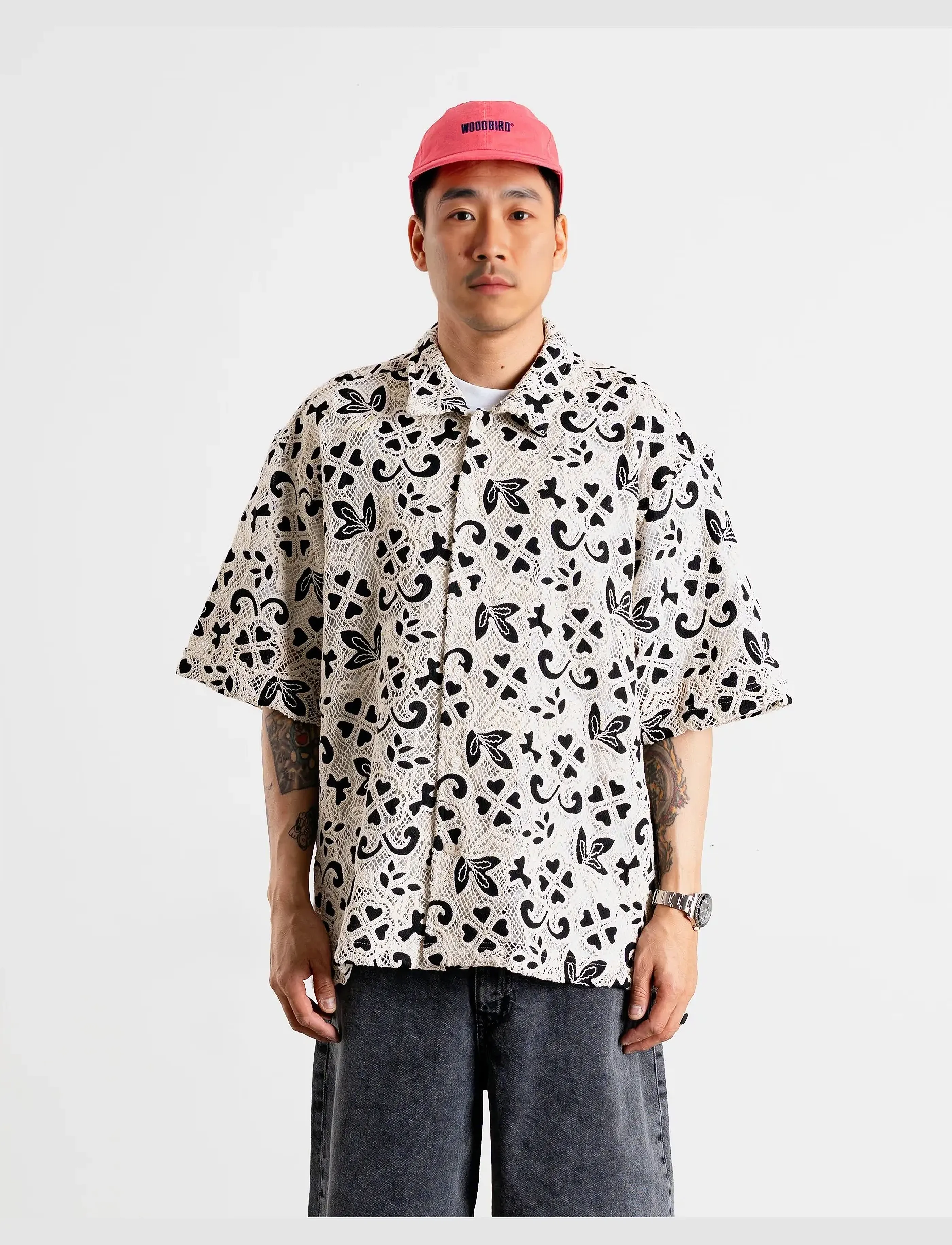 Woodbird WBWang Soul Shirt - Skjorter - OFF WHITE / multi