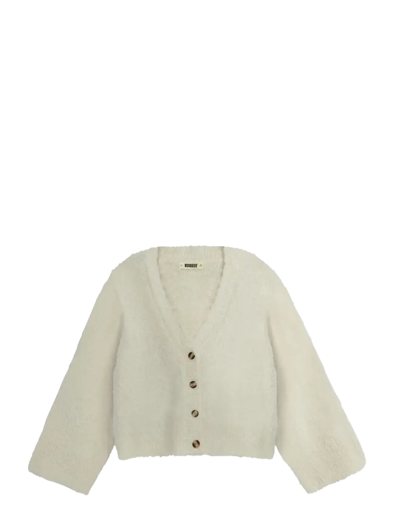WOODBIRD Wbea Teddy Cardigan Cream - M - Damen