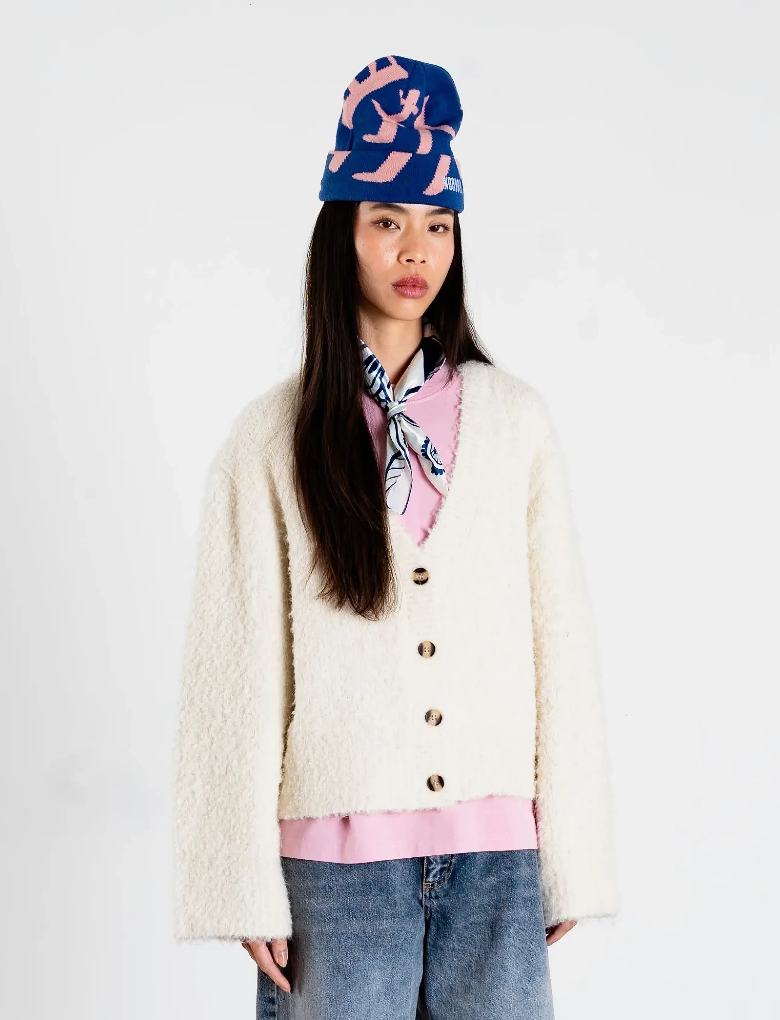 Woodbird Wbea Teddy Cardigan, Kvinder, Teddy Cardigan, Cream, Str: XS