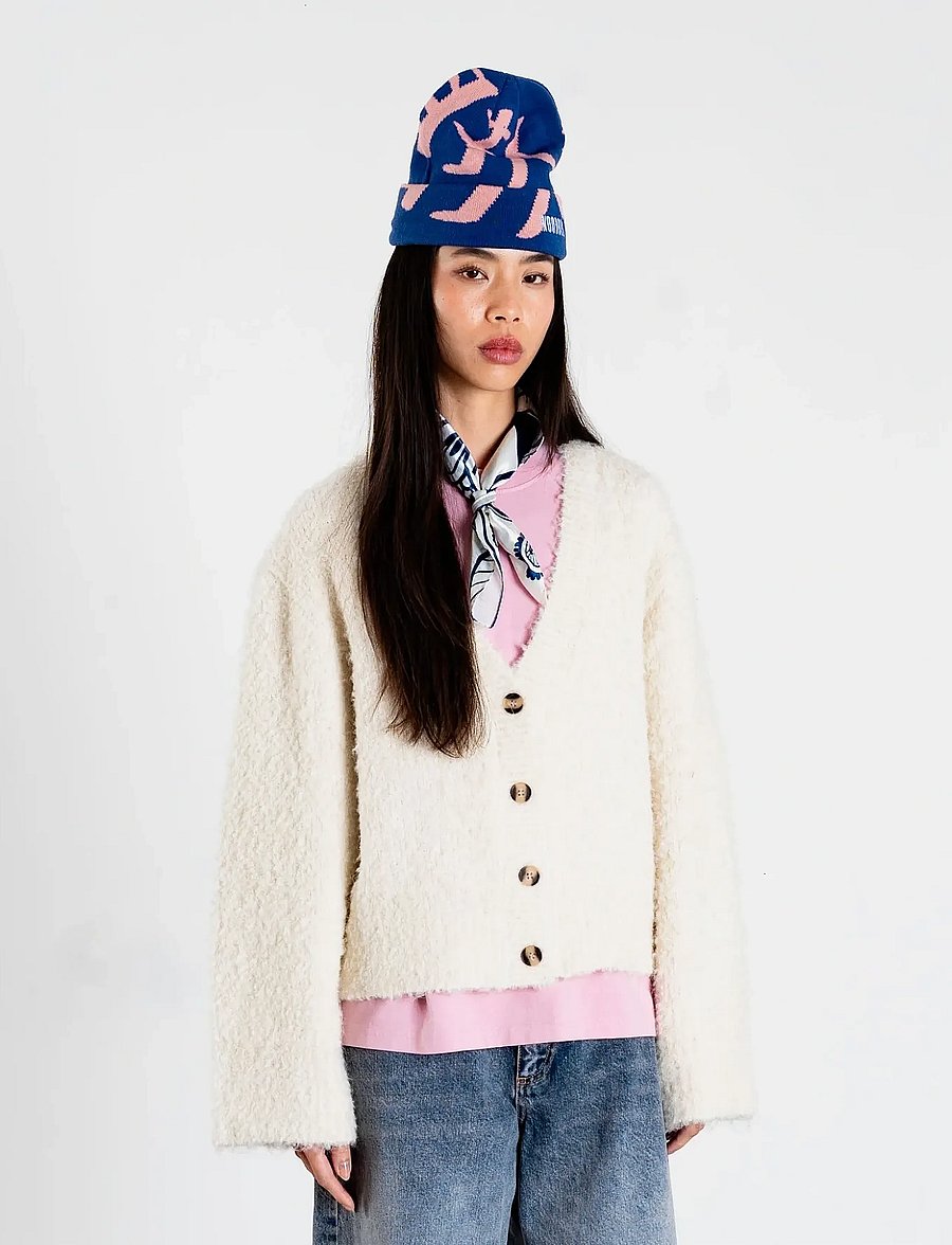 Woodbird - WBEa Teddy Cardigan - cardigans - off white - 0