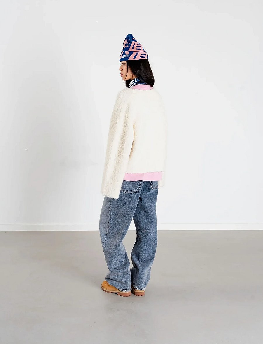Woodbird - WBEa Teddy Cardigan - cardigans - off white - 3