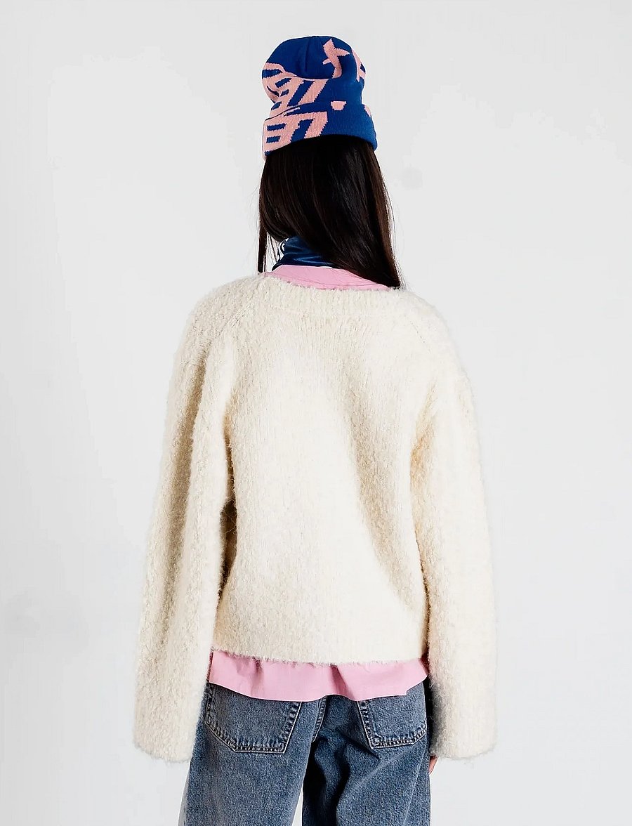 Woodbird - WBEa Teddy Cardigan - cardigans - off white - 4