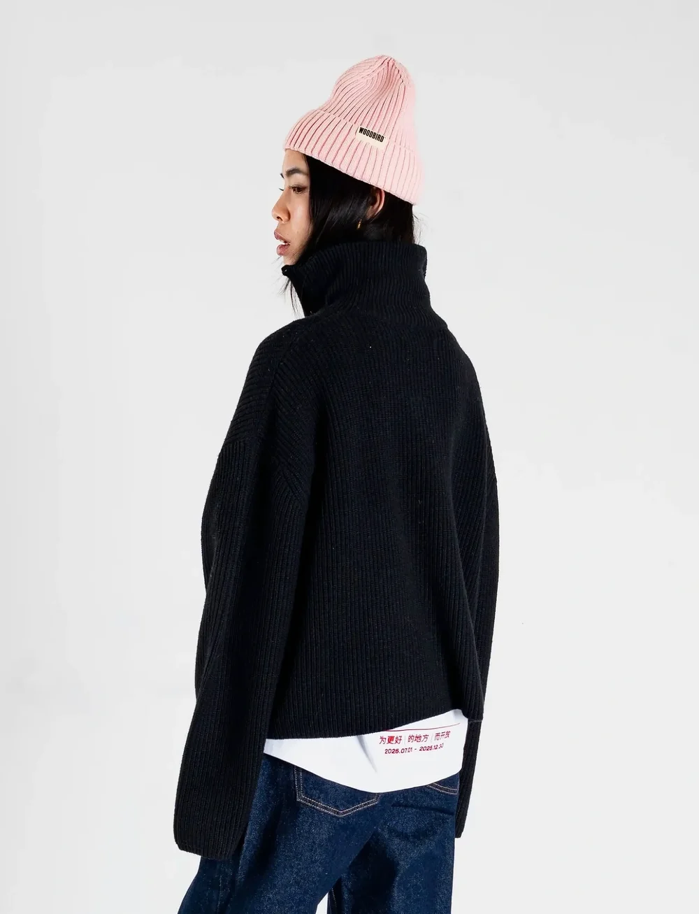Woodbird - WBFang Half Zip Knit - sviitrid - black - 4