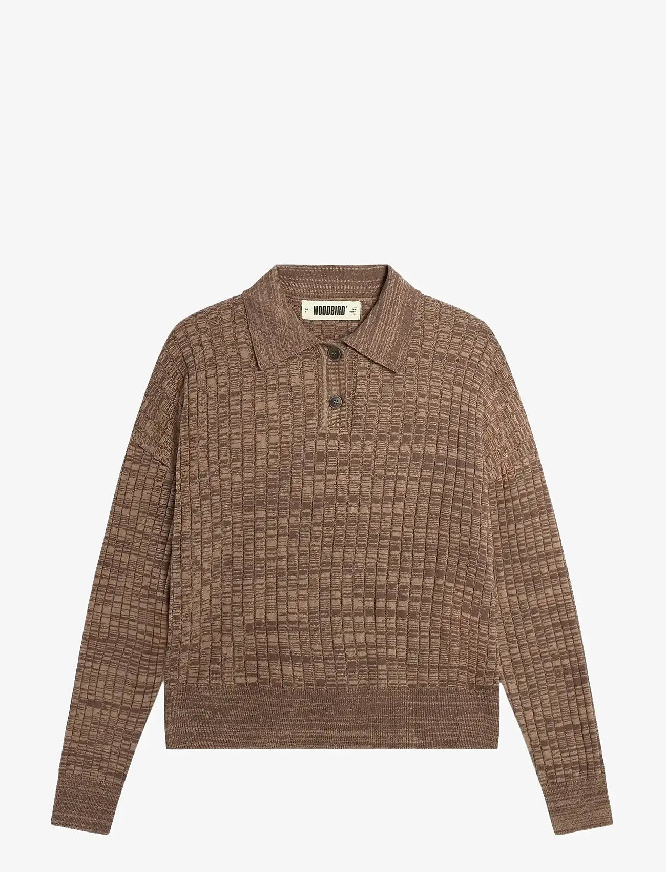 Woodbird - WBMouls Knitted Polo - pullover - dark brown - 1