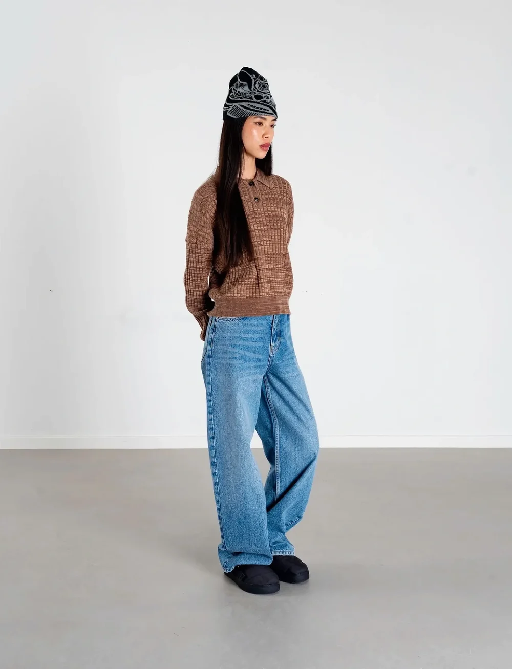 Woodbird - WBMouls Knitted Polo - sviitrid - dark brown - 2