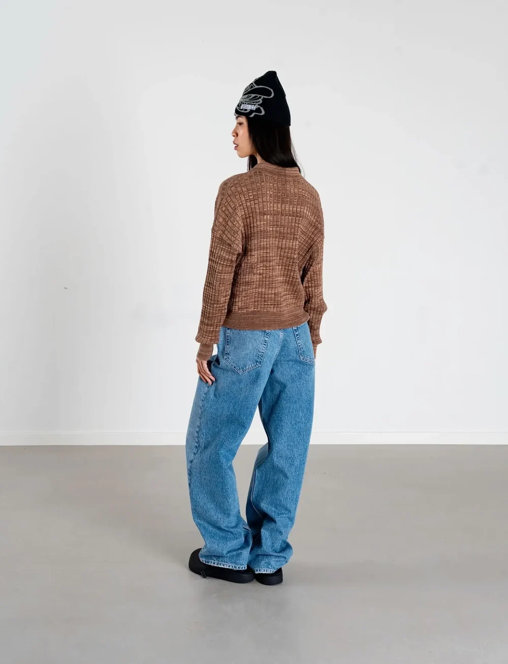 Woodbird - WBMouls Knitted Polo - sviitrid - dark brown - 3
