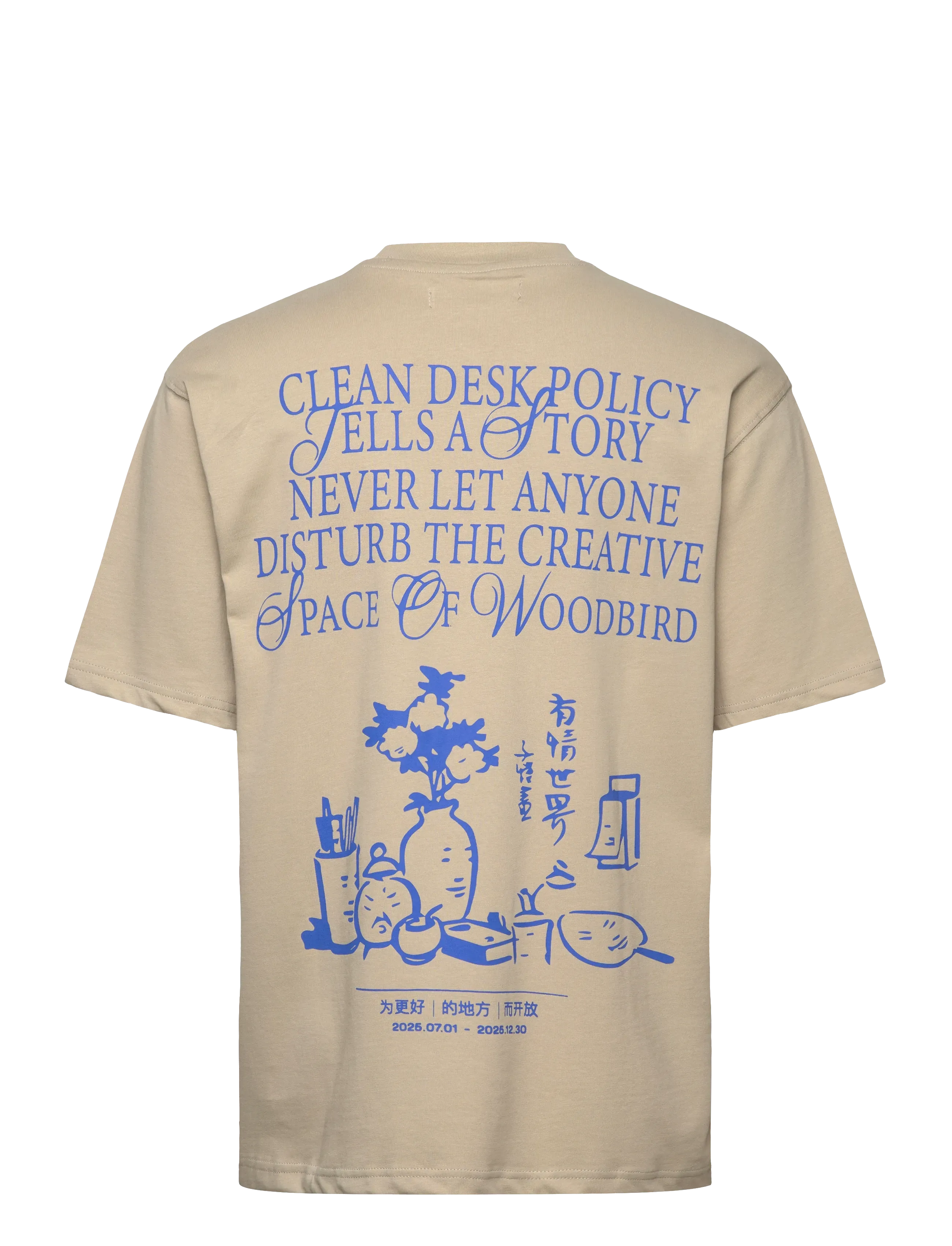 Woodbird - WBBaine Space Tee - stone - 1