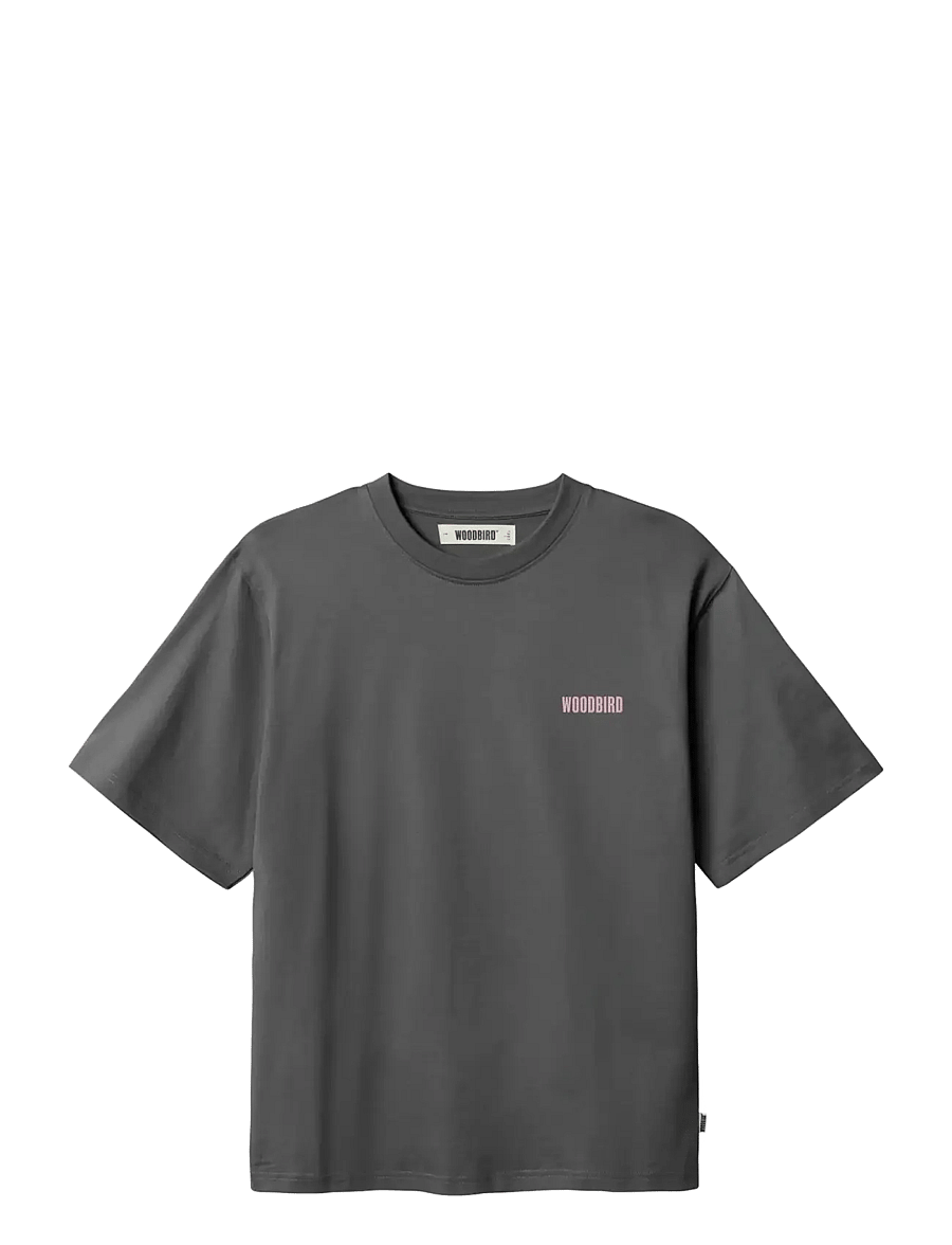 Woodbird - WBBeam Curbi Tee - short-sleeved t-shirts - asphalt - 0