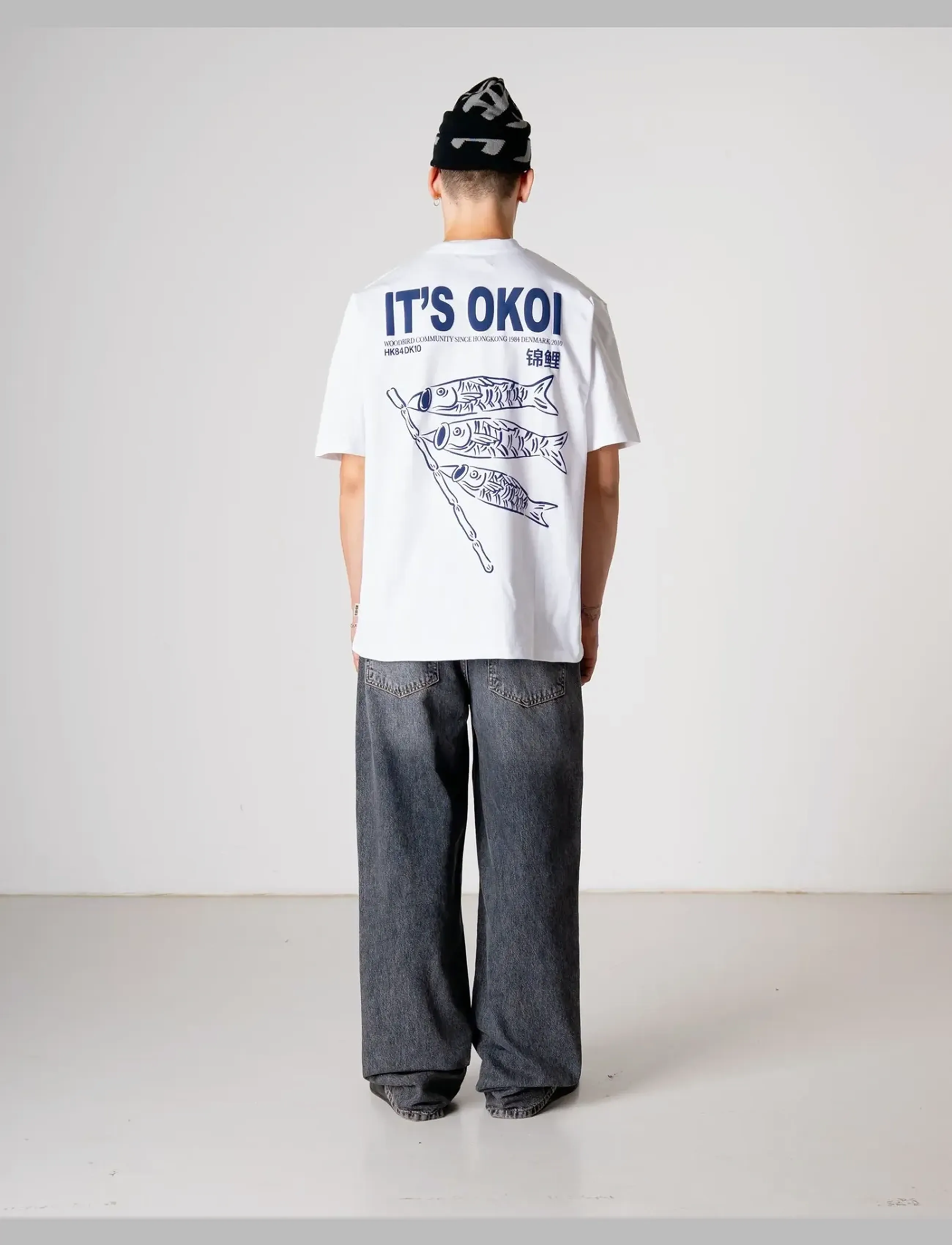 Woodbird WBBaine Koi Tee - T-shirts - WHITE / white
