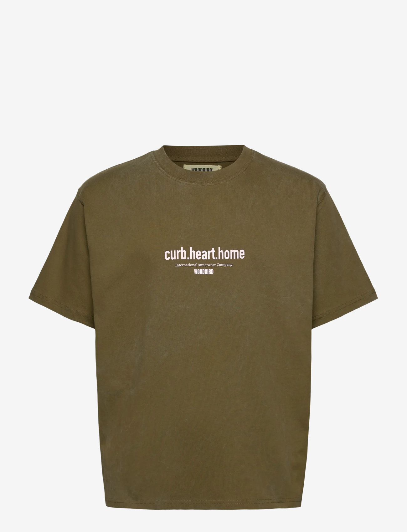 Woodbird - WBBeam Dye Tee - short-sleeved t-shirts - dark brown - 1