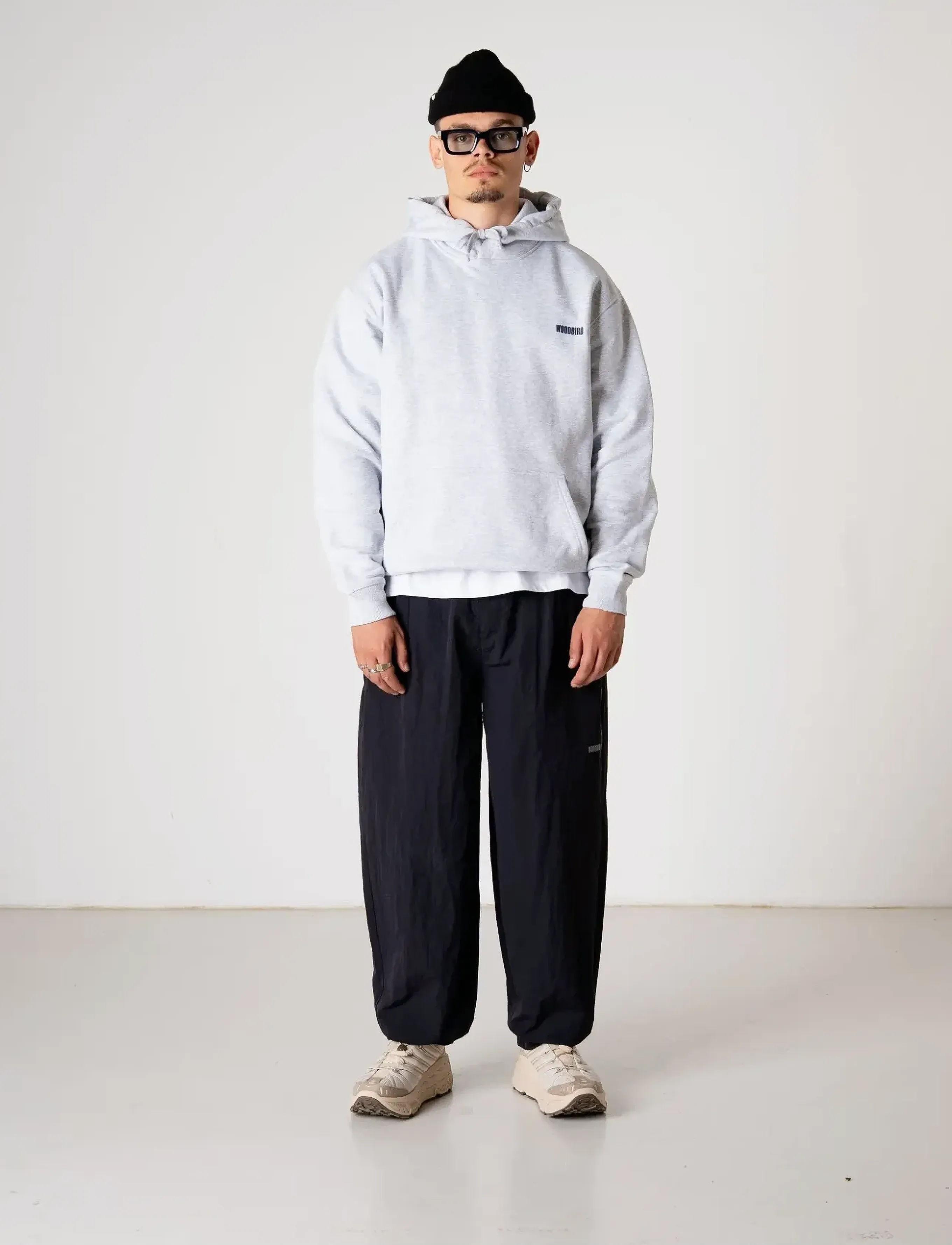 Woodbird WBPacs Home Hoodie - Sweatshirts - SNOW MELANGE / grey