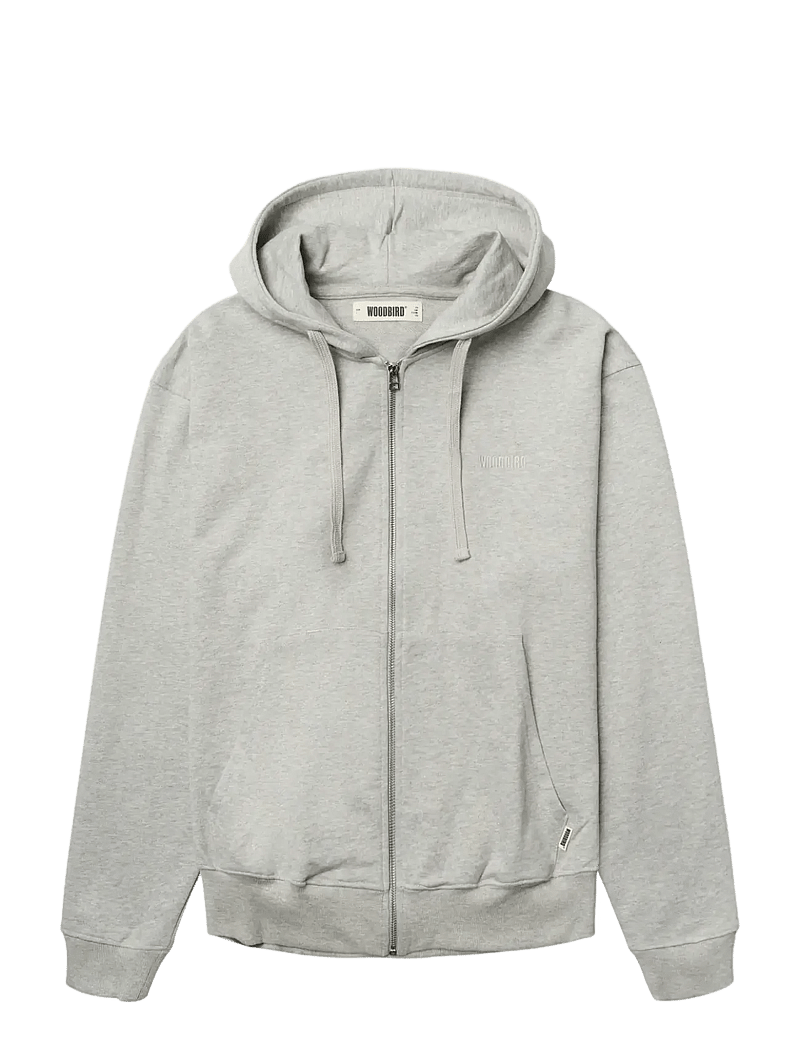 Woodbird - WBFuji Base Zip Hoodie - kapuzenpullover - light grey melange - 0