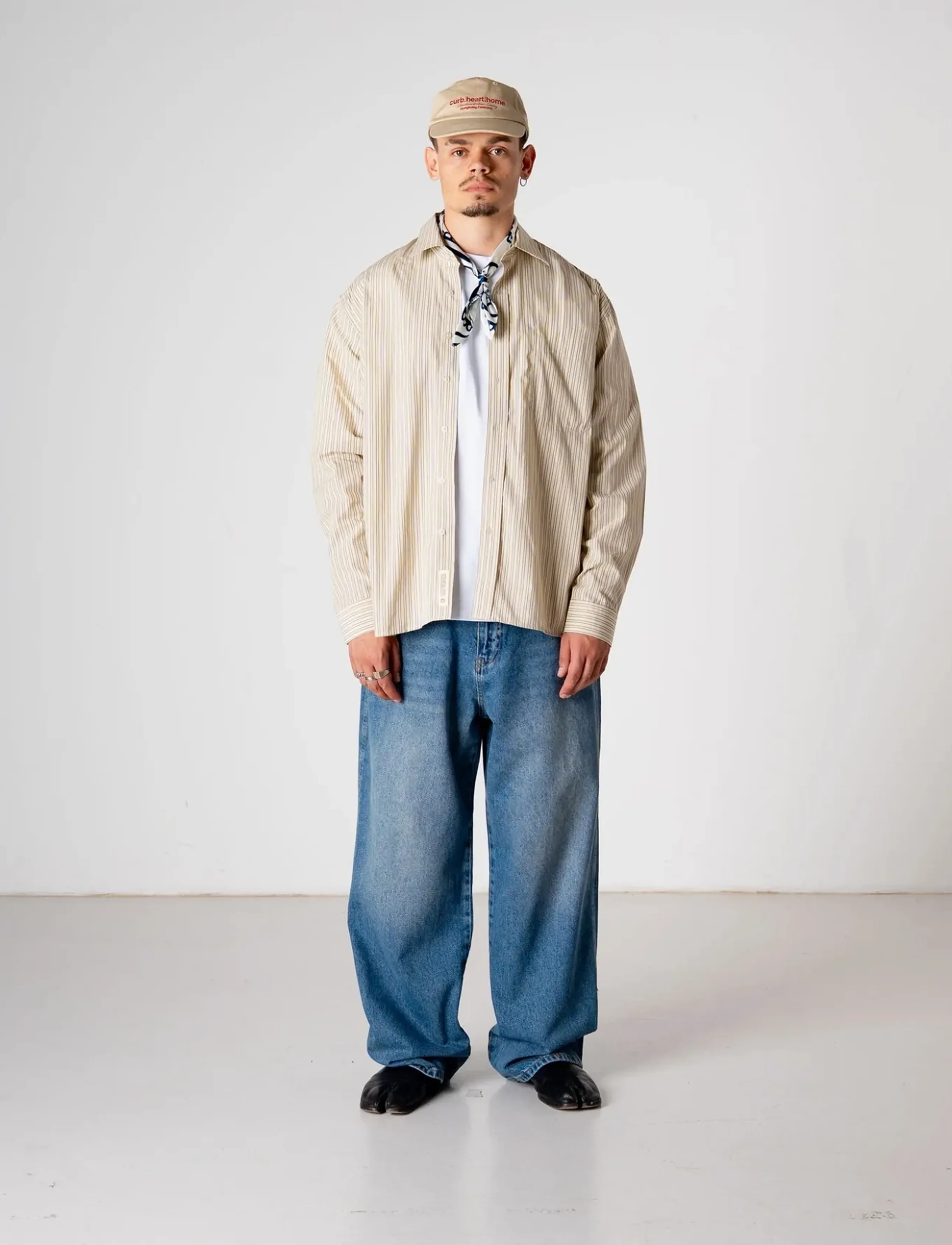 Woodbird Wbbuzo Striped Shirt, Mænd, Stribet Skjorte, Gul, Str: S