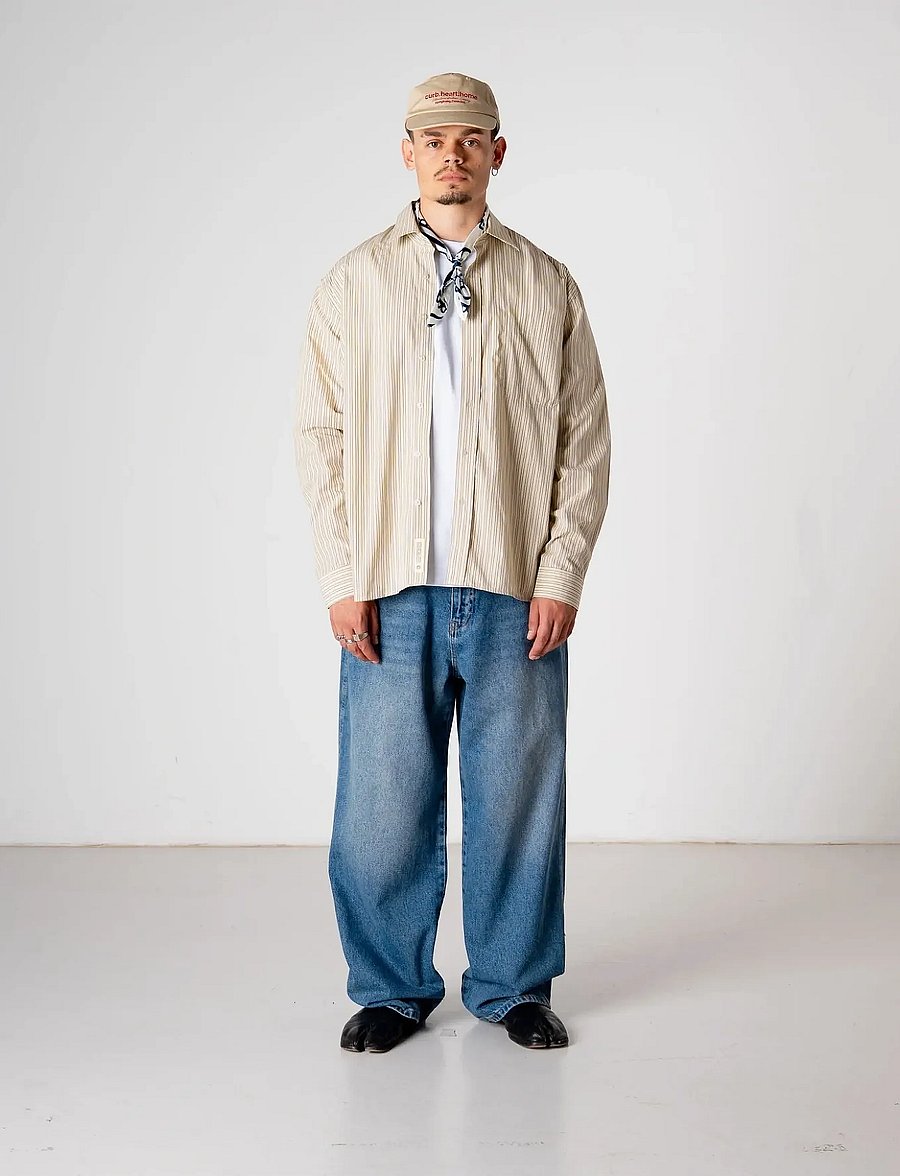 Woodbird - WBBuzo Striped Shirt - gestreifte hemden - yellow - 0