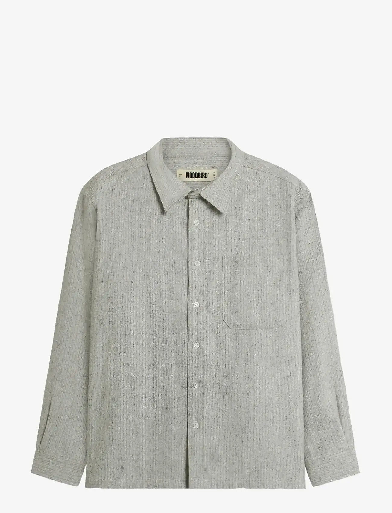 Woodbird - WBBuzo Wool Shirt - casual skjorter - grey - 1