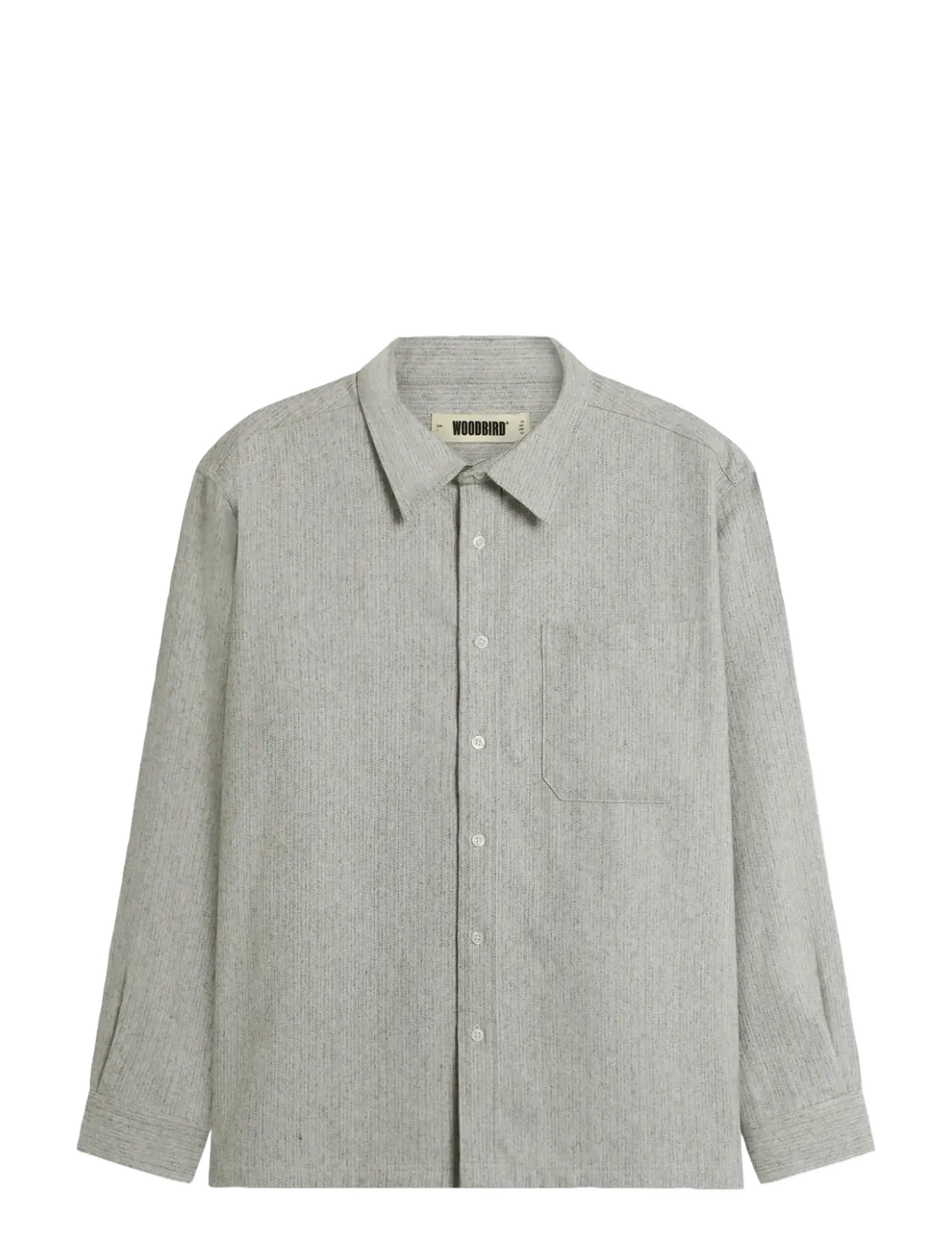 Woodbird WBBuzo Wool Shirt - Shirts - GREY / grey