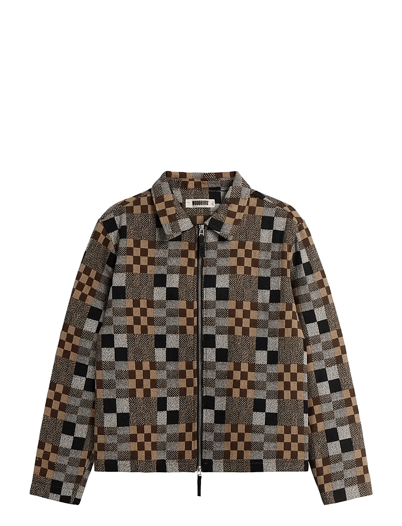 Woodbird - WBBuck Patch Jacket - frühlingsjacken - brown check - 1