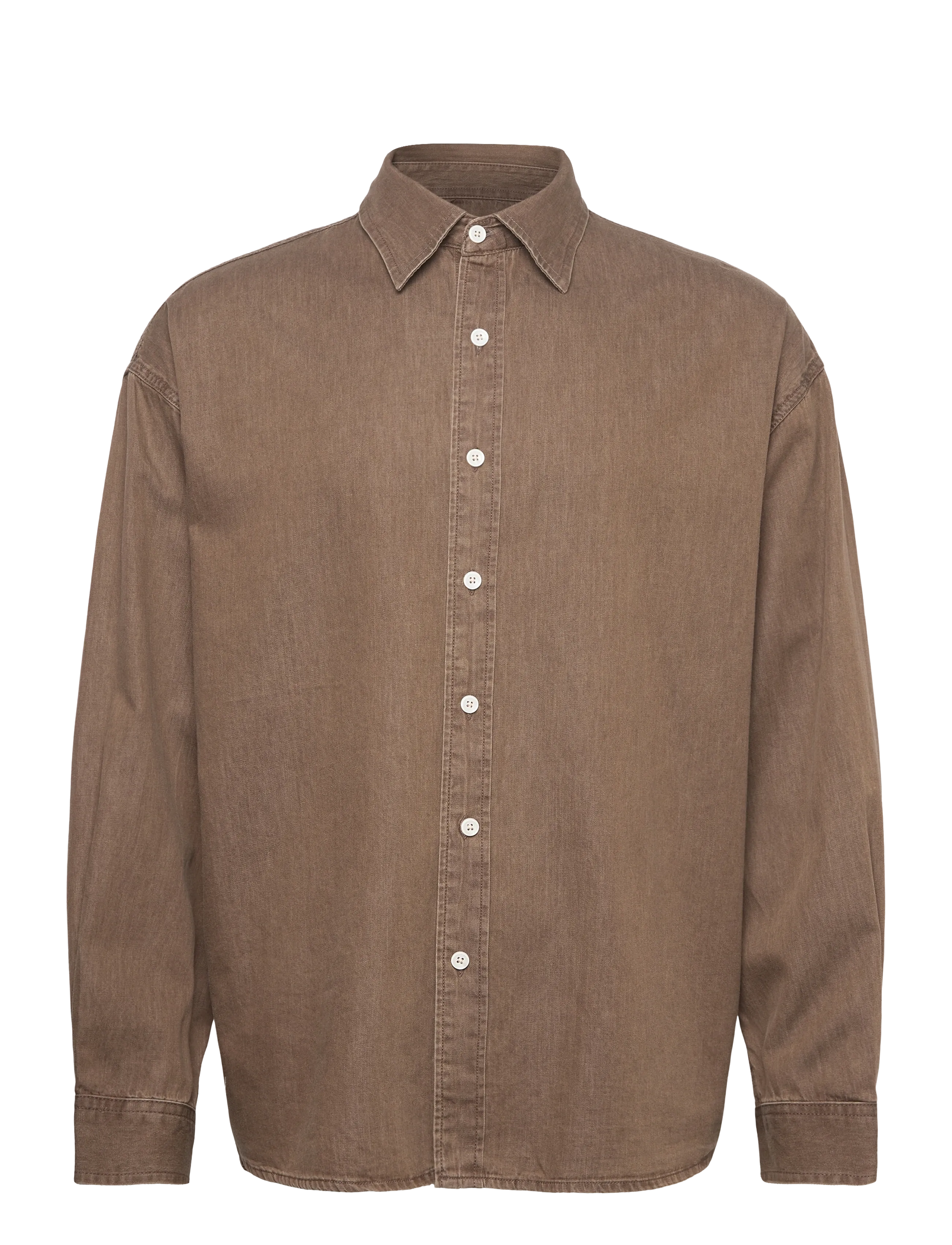 Woodbird - WBJong Washed Shirt - freizeithemden - brown - 0