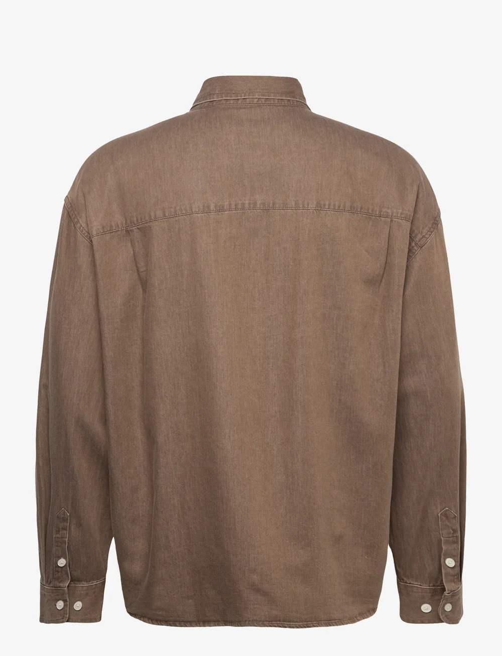 Woodbird - WBJong Washed Shirt - tavalised t-särgid - brown - 1