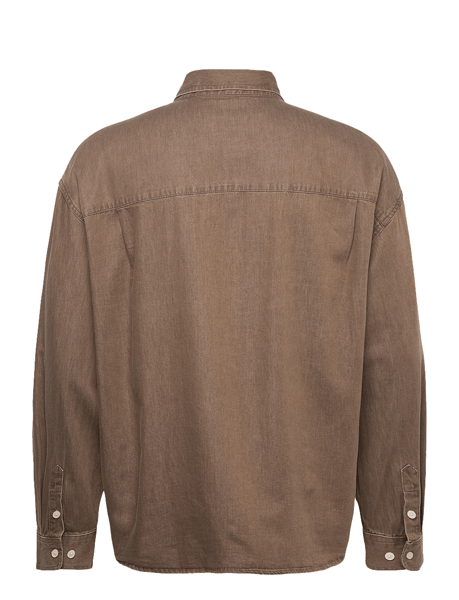 Woodbird - WBJong Washed Shirt - freizeithemden - brown - 1