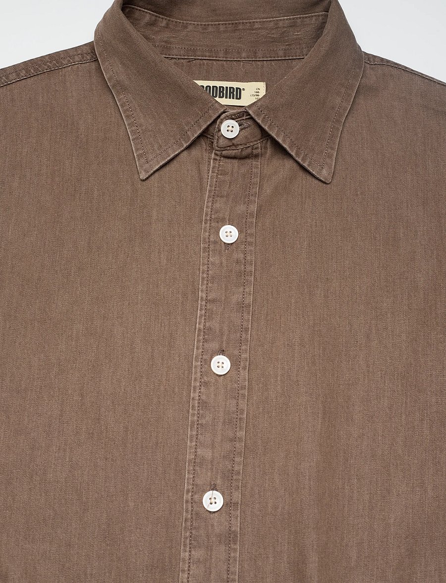 Woodbird - WBJong Washed Shirt - freizeithemden - brown - 2