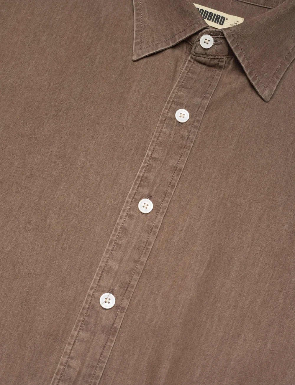 Woodbird - WBJong Washed Shirt - tavalised t-särgid - brown - 3