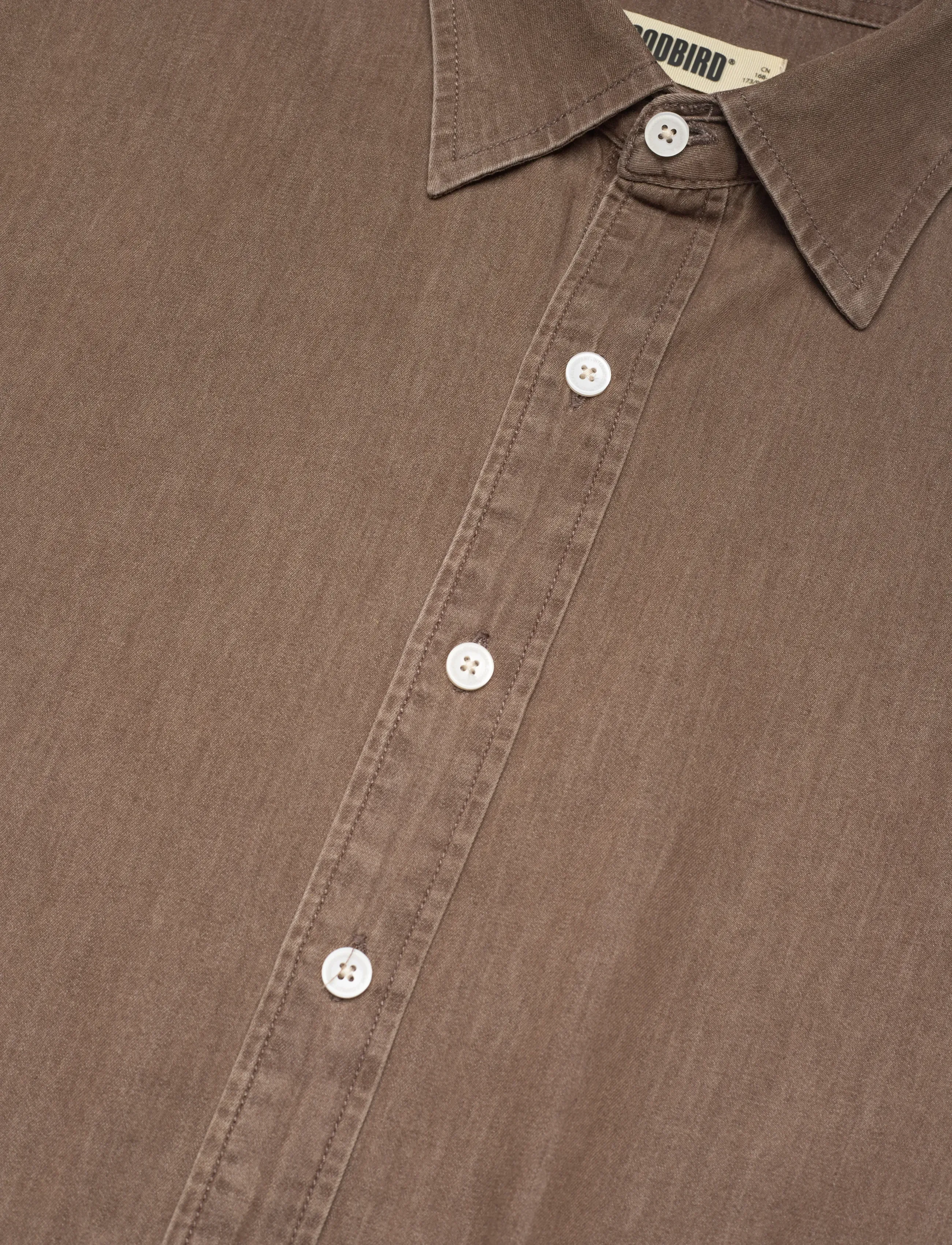 Woodbird - WBJong Washed Shirt - brown - 3