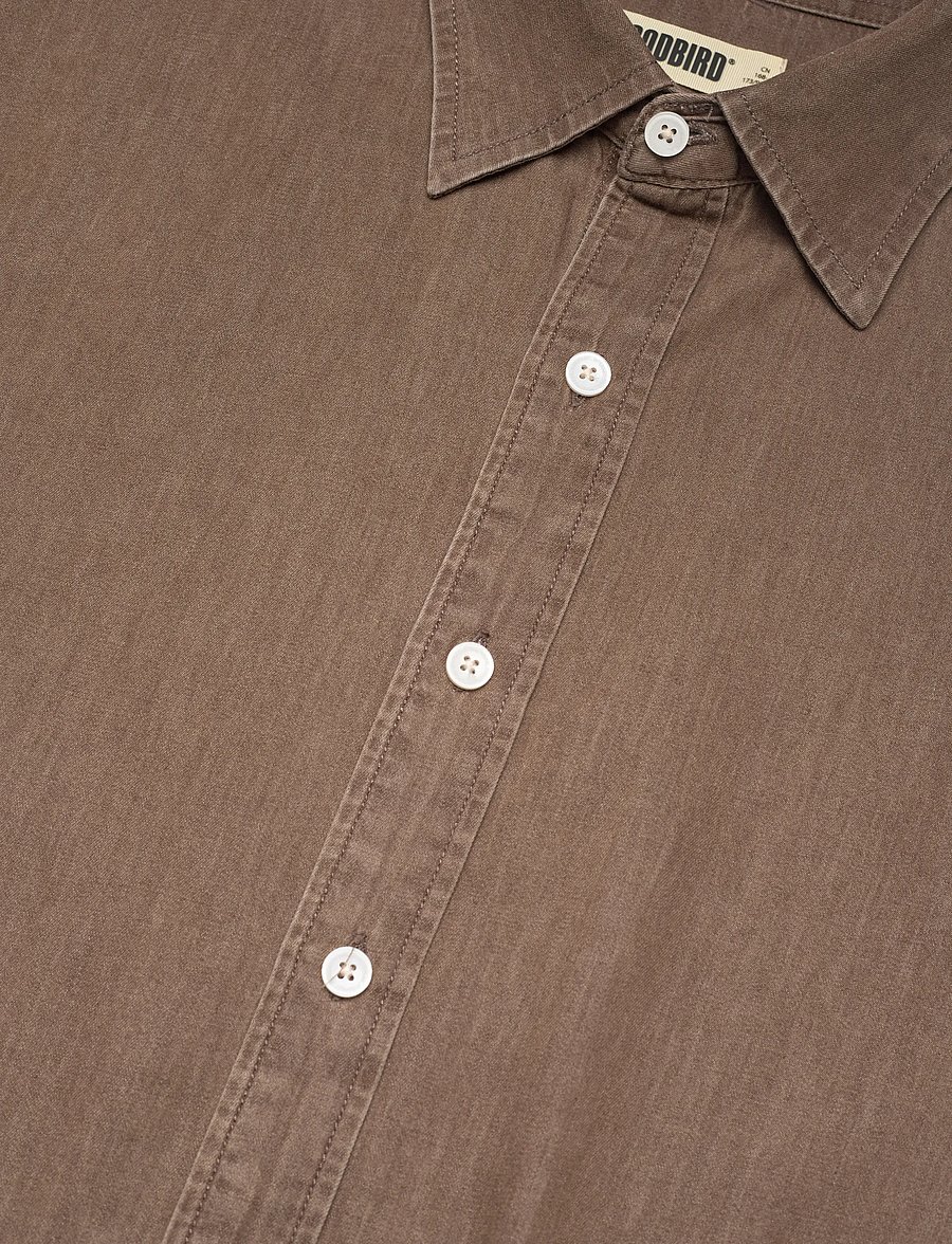 Woodbird - WBJong Washed Shirt - freizeithemden - brown - 3