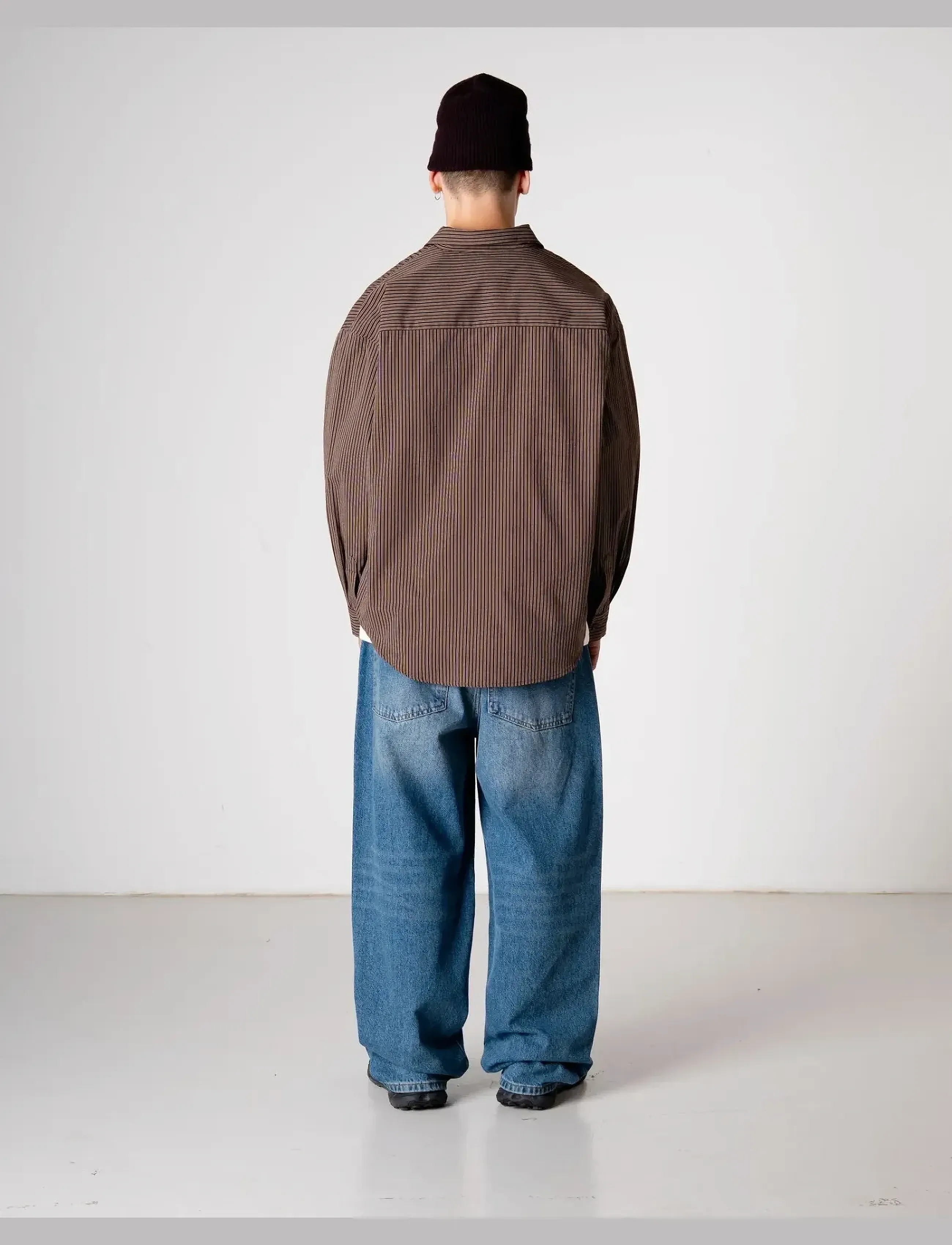 Woodbird - WBJong Stripe shirt - randiga skjortor - brown - 4