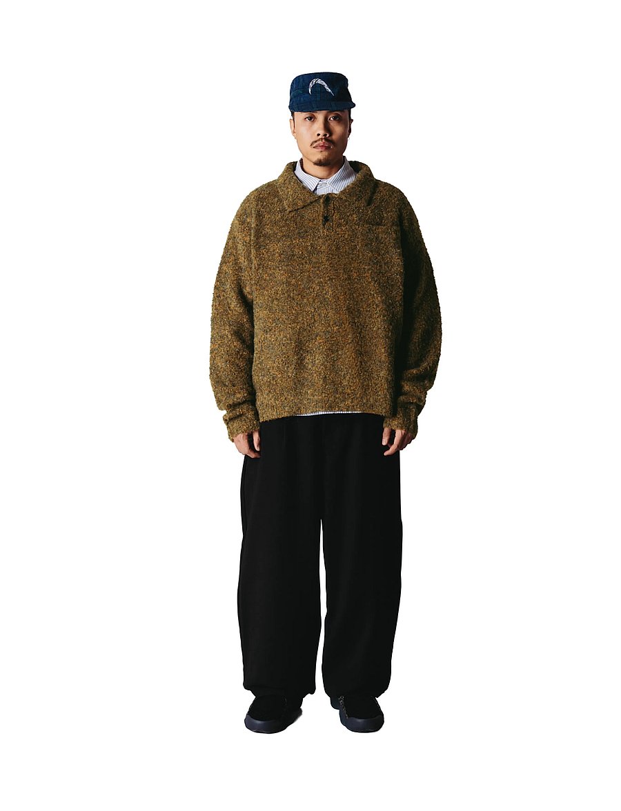 Woodbird - WBDom Loop Polo - langärmelige strick-polohemden - dark olive - 0