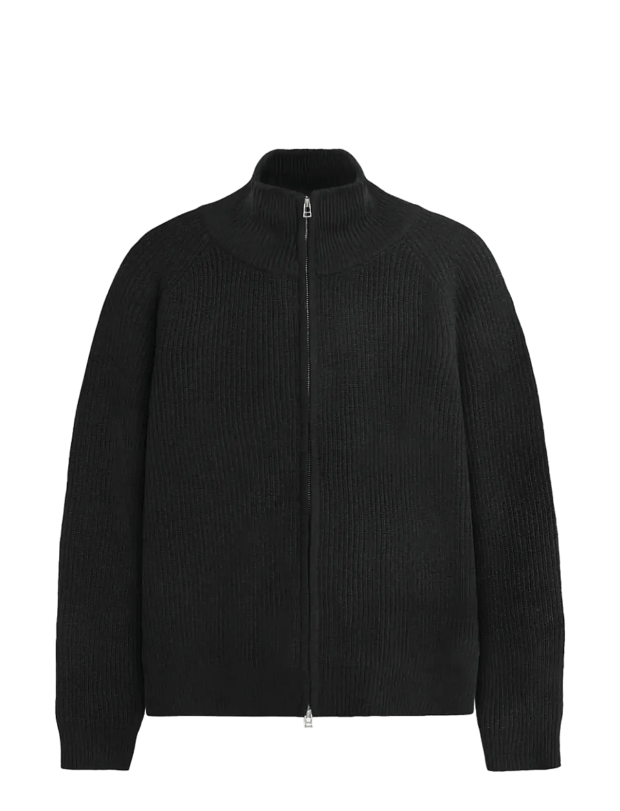 Woodbird - WBJass Wool Zip - full zip tröjor - black - 0