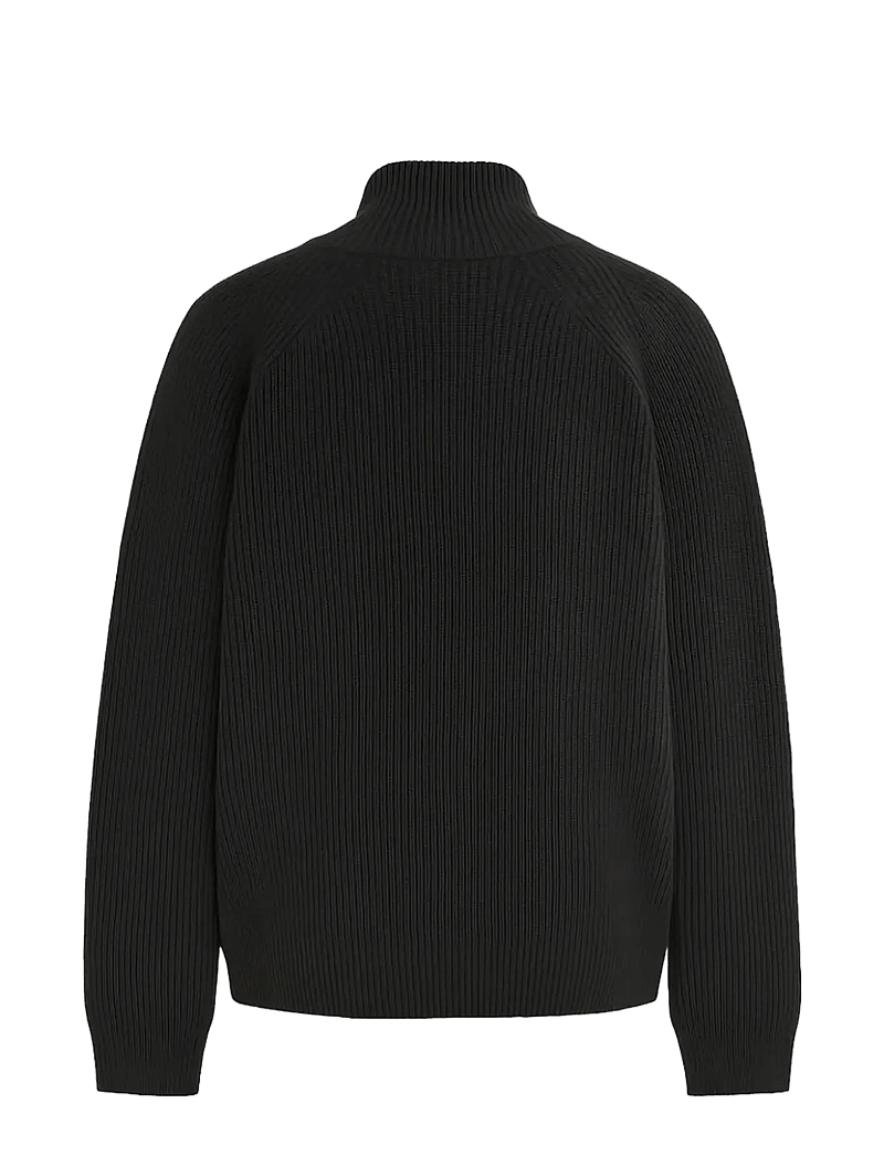 Woodbird - WBJass Wool Zip - pullover mit durchgehendem reißverschluss - black - 1