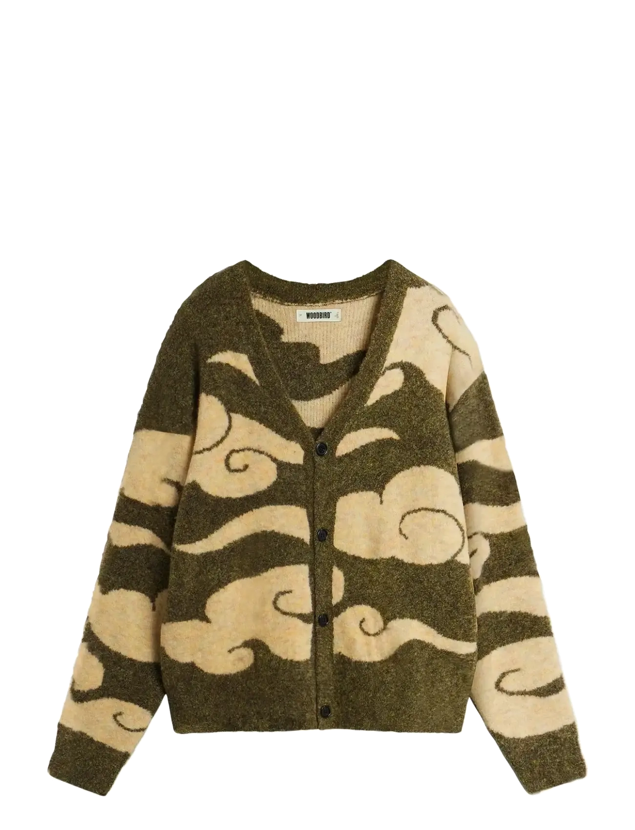 Woodbird WBKoon Cloud Cardigan - Cardigans - DARK GREEN / khaki/green