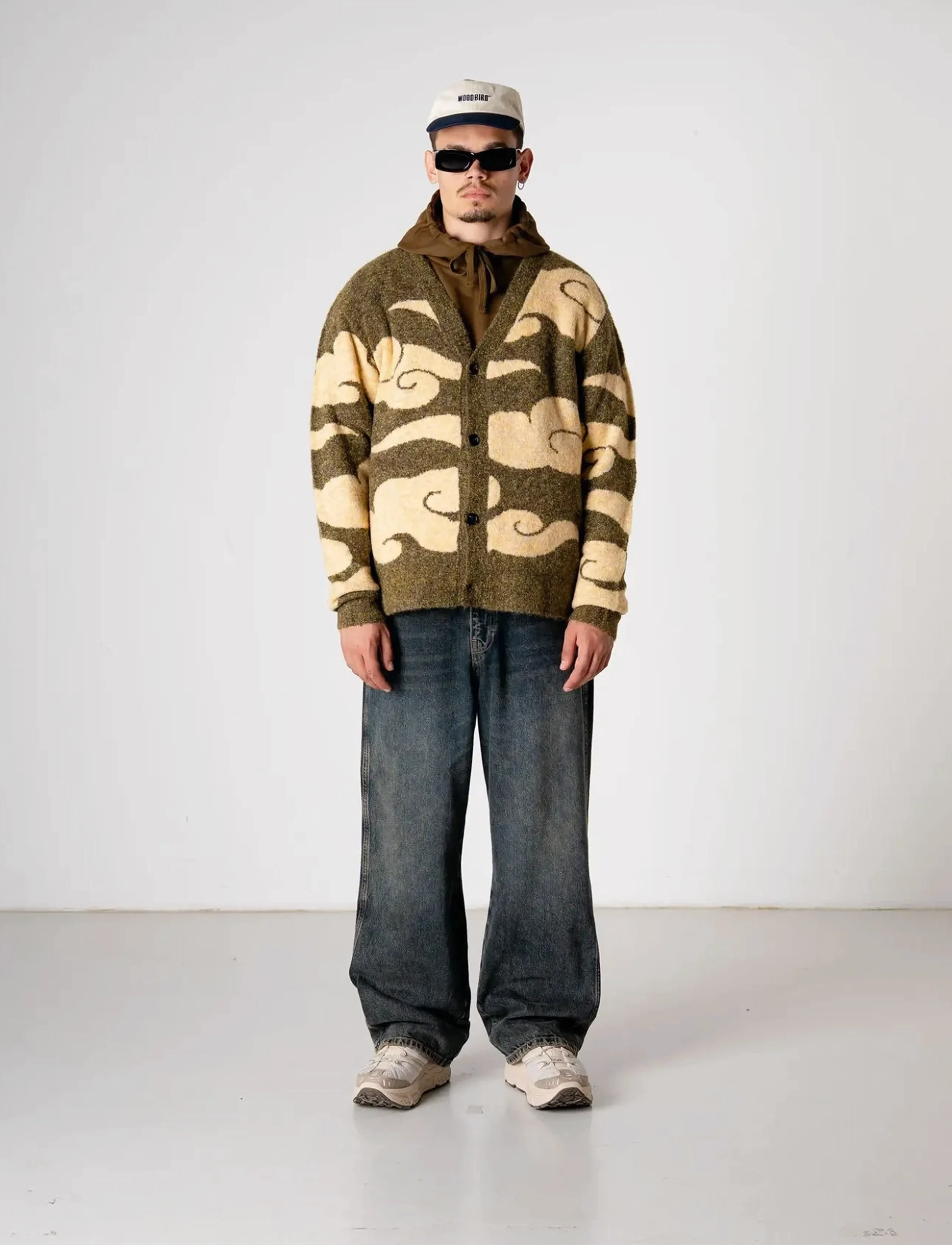 Woodbird WBKoon Cloud Cardigan - Skandinavisk - DARK GREEN / khaki/green