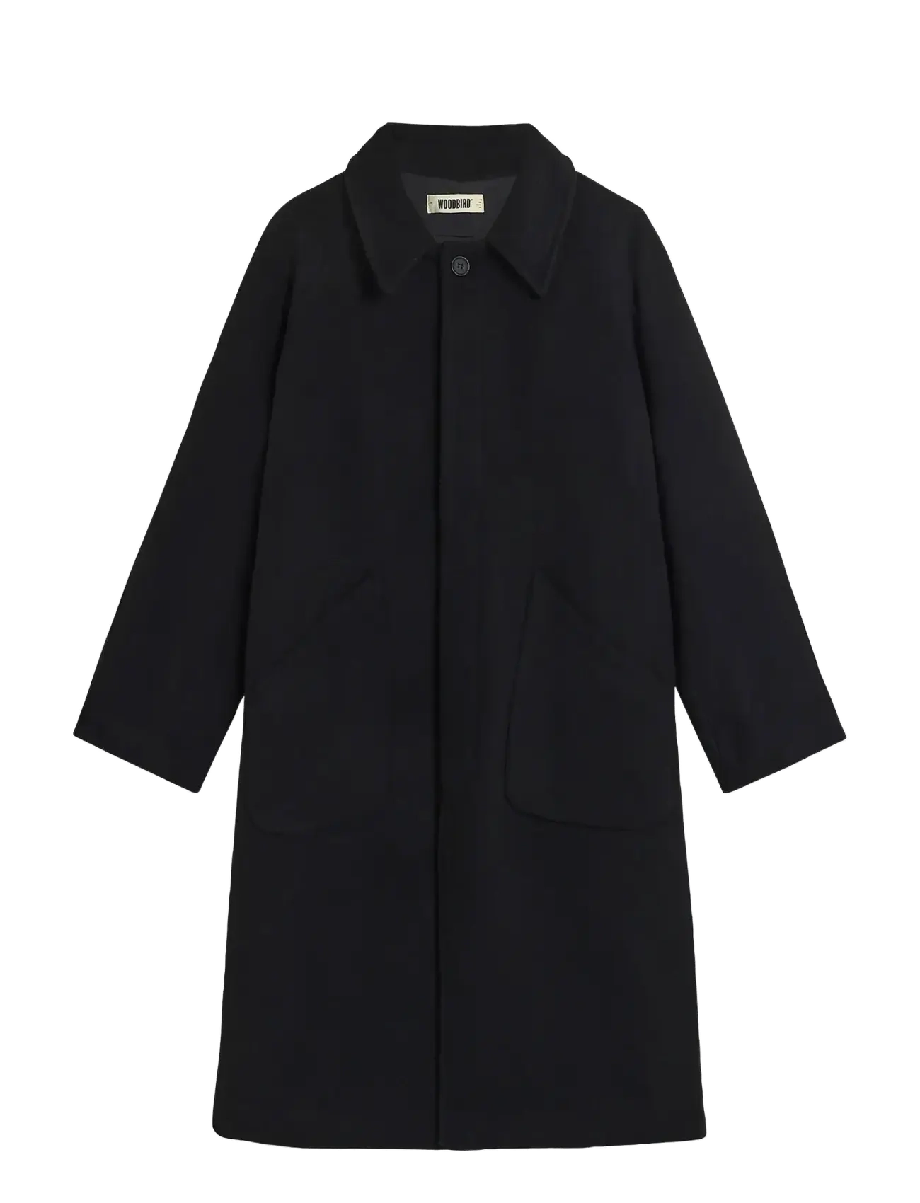 Woodbird WBBergt Wool Coat - Mäntel - BLACK / black