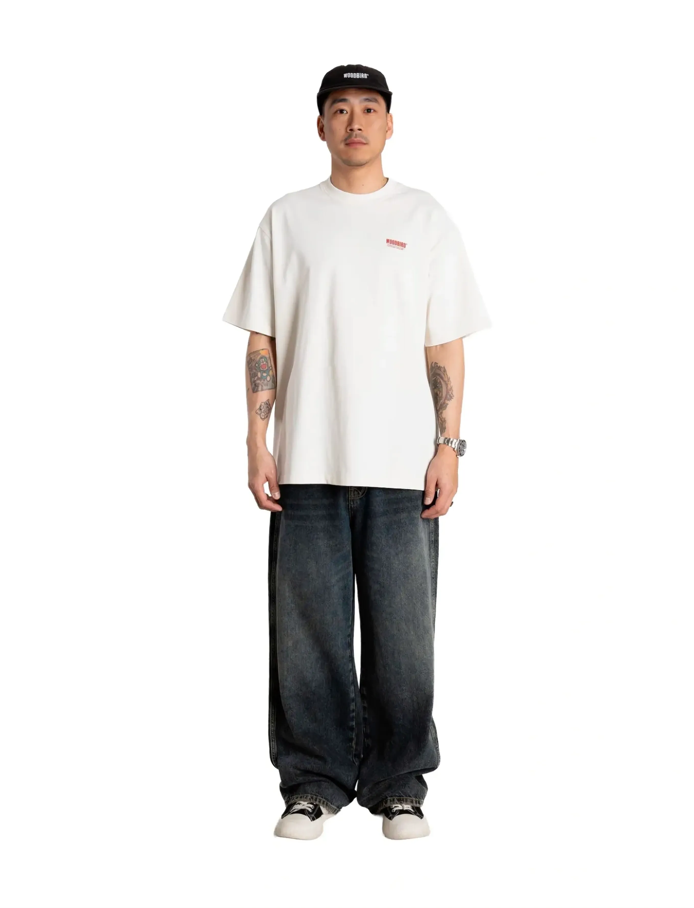 Woodbird WBBaine Soya Tee - Kurzärmelig - OFF WHITE / cream