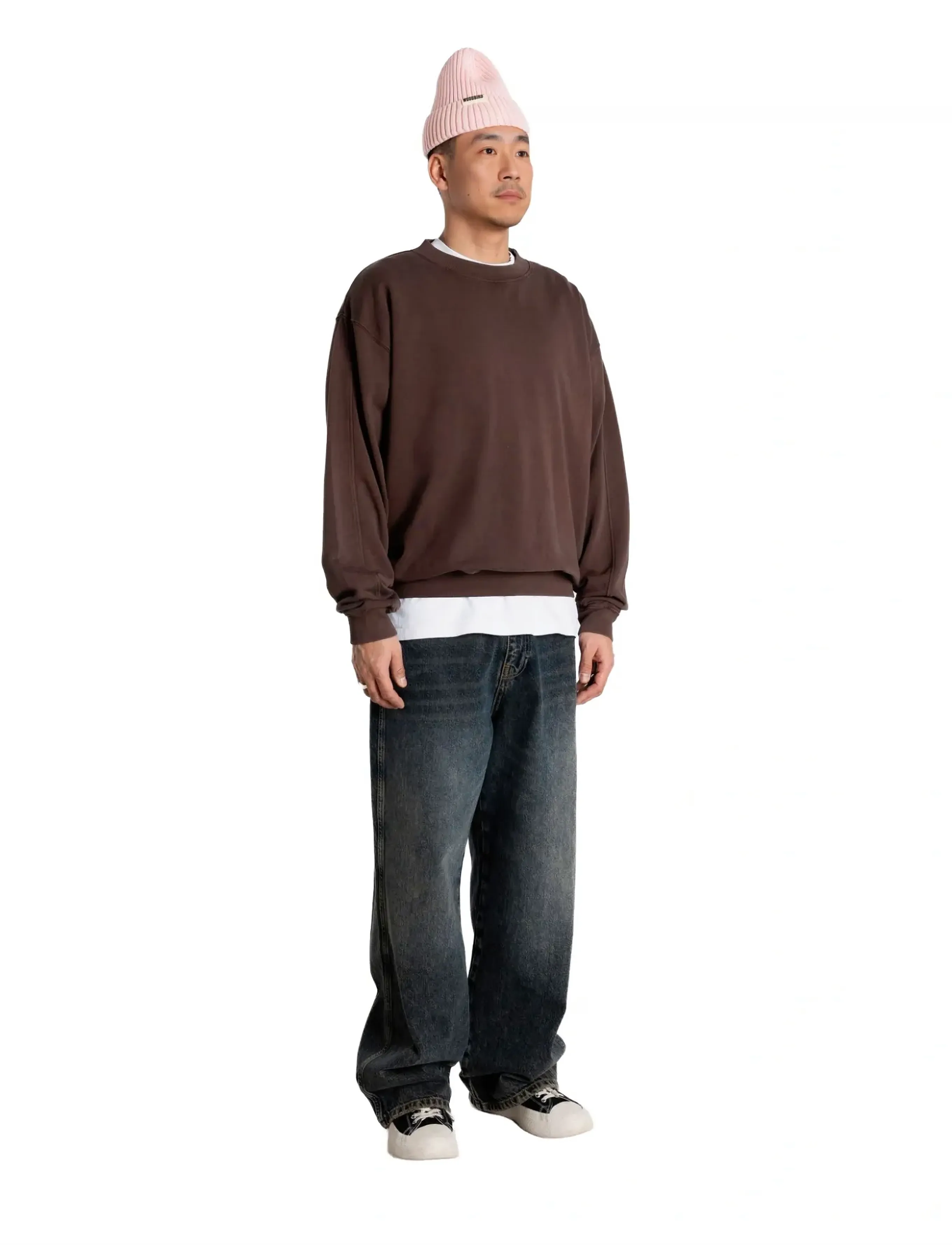 Woodbird - WBDon Washed Crew - shop by style - brown - 3