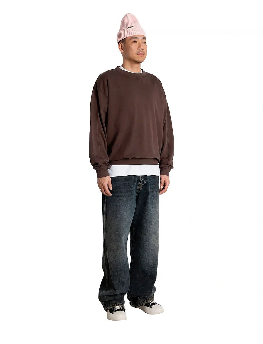 Woodbird - WBDon Washed Crew - shop efter stil - brown - 3