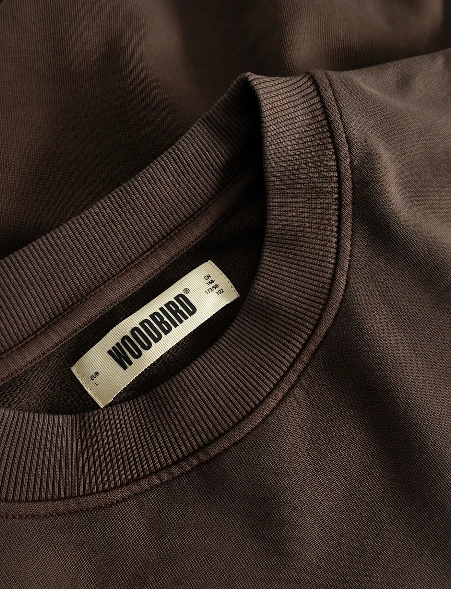 Woodbird - WBDon Washed Crew - shop efter stil - brown - 5