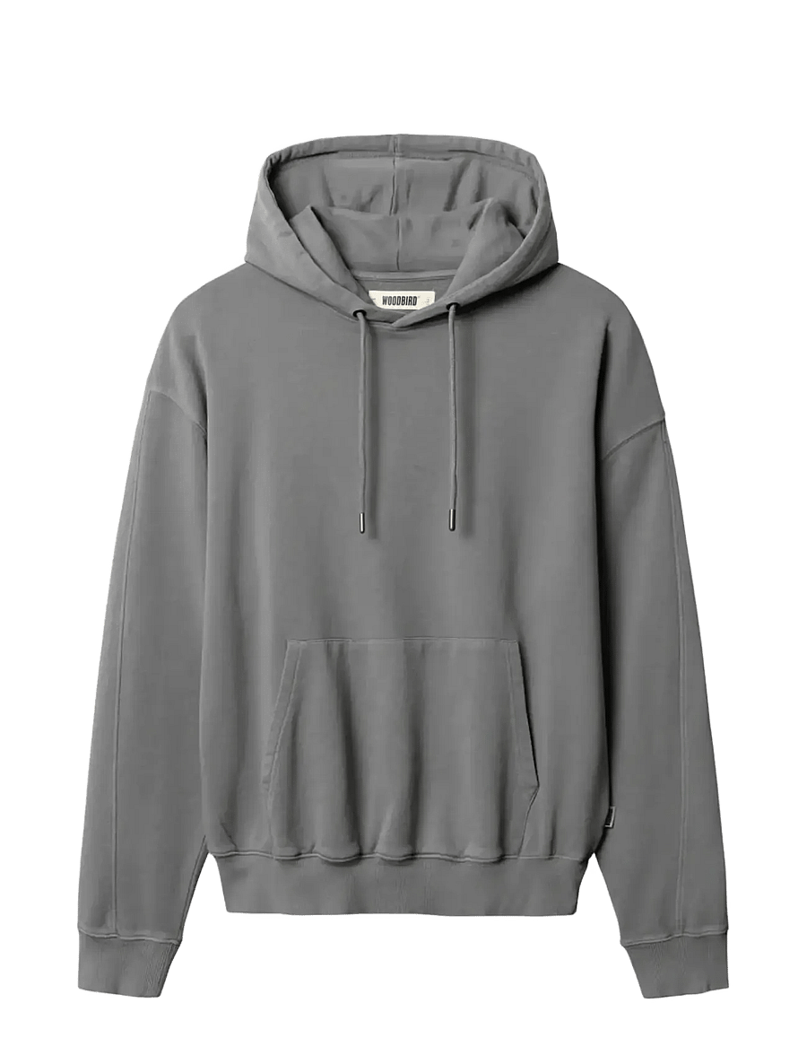 Woodbird - WBSho Washed Hoodie - kapuutsiga pusad - antra grey - 1
