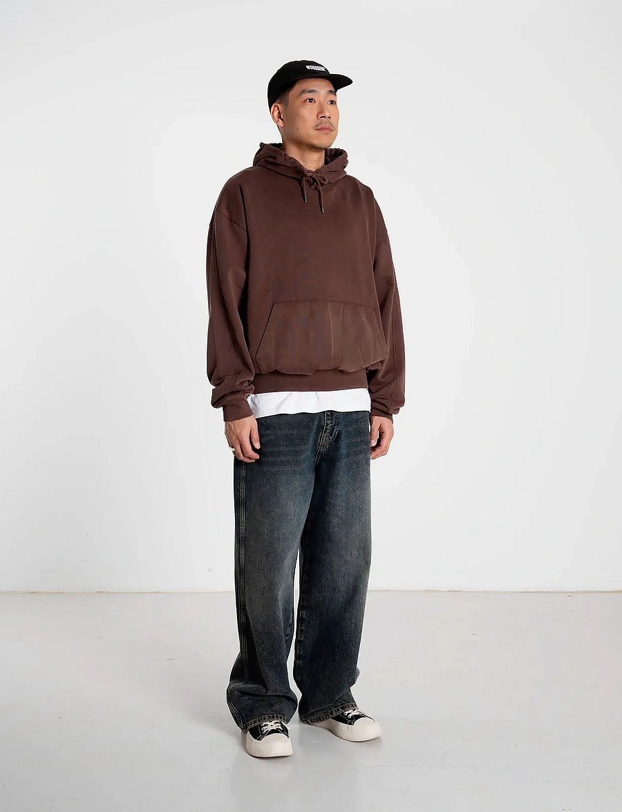 Woodbird - WBSho Washed Hoodie - hættetrøjer - brown - 3