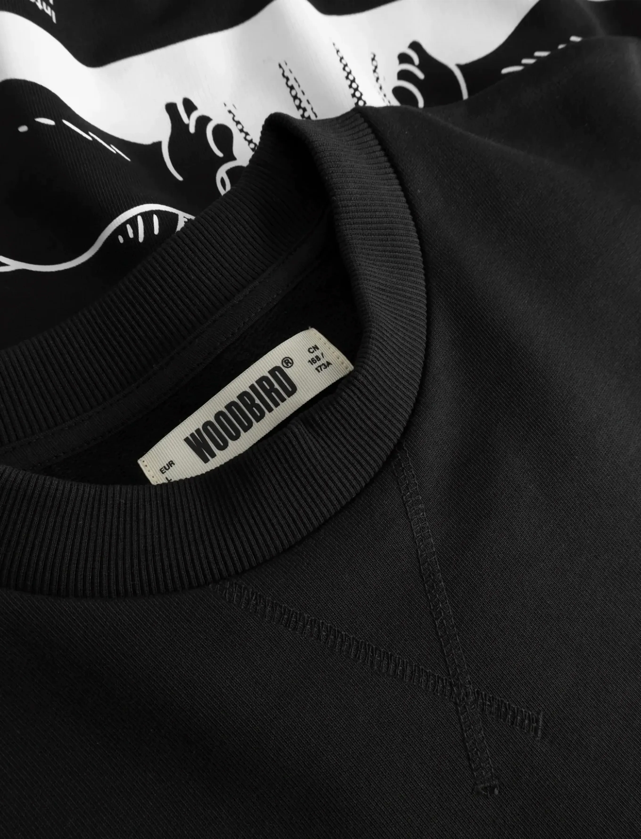 Woodbird - WBCane Sumo Crew - sweatshirts - black - 4