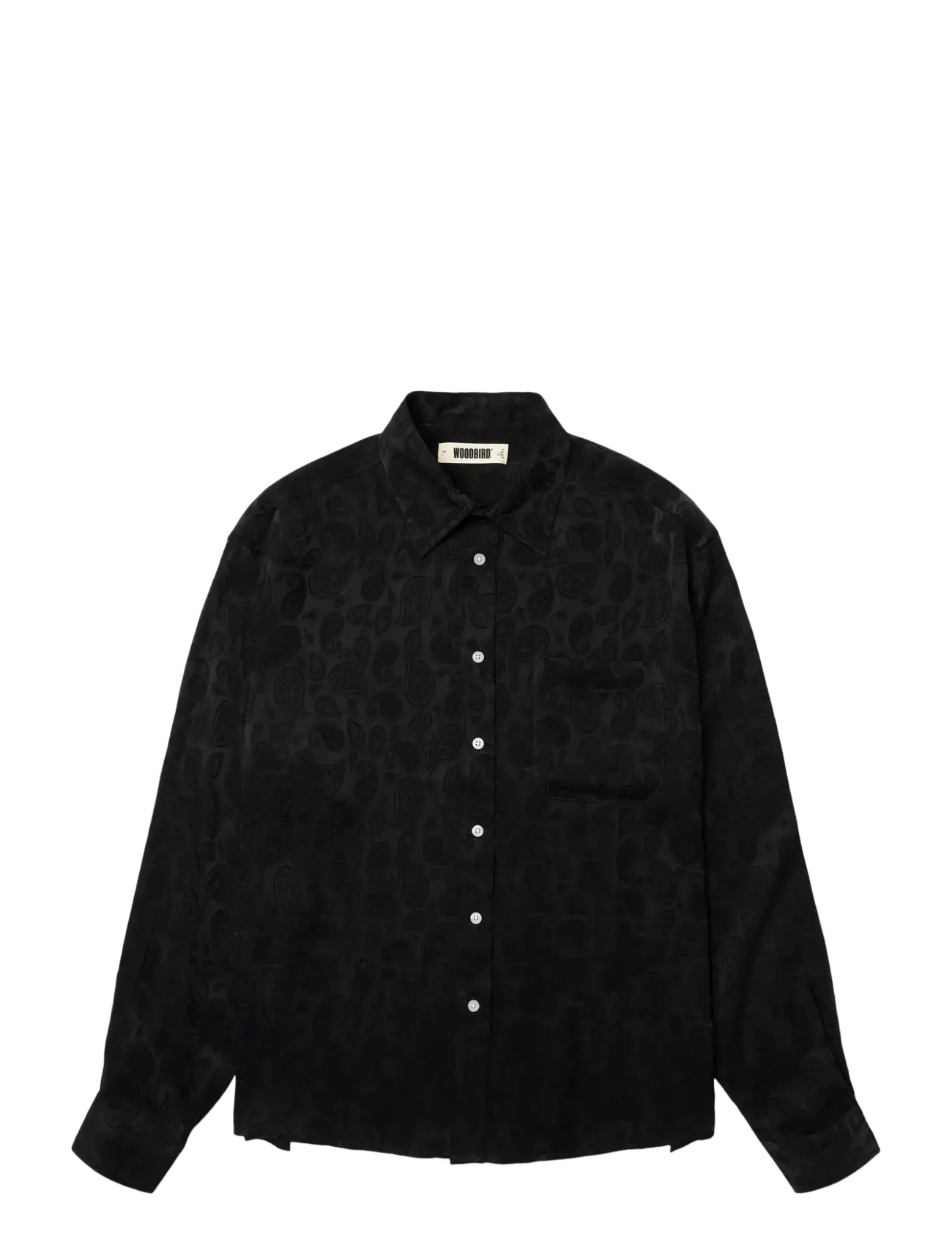 WOODBIRD Wbbuzo Paisley Shirt Schwarz - M - Herren