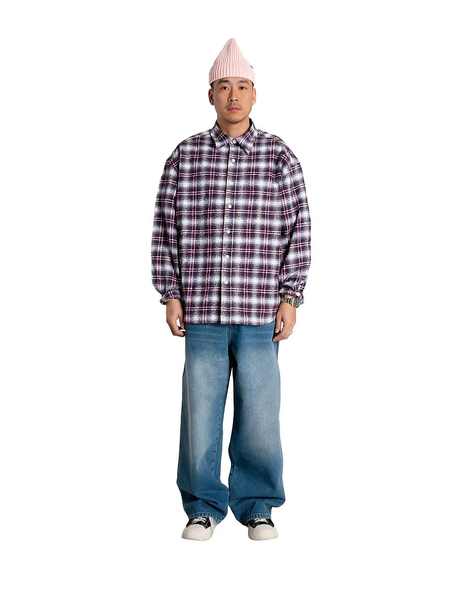 Woodbird - WBJong Em Check Shirt - checkered shirts - red check - 0