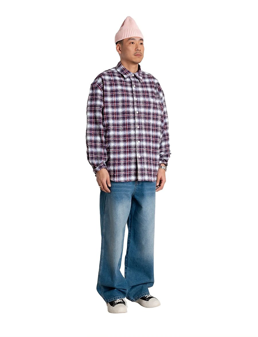 Woodbird - WBJong Em Check Shirt - checkered shirts - red check - 3